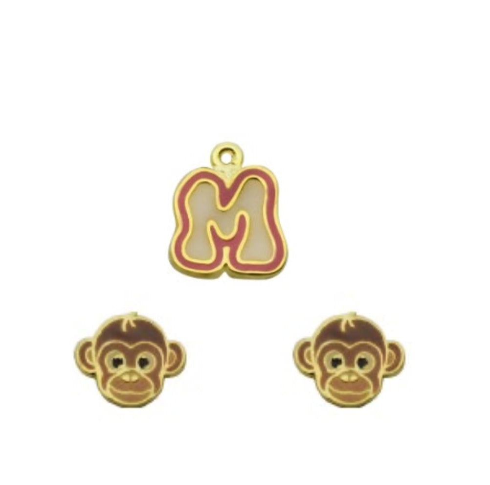 INITIALS NECKLACE & ANIMAL STUDS