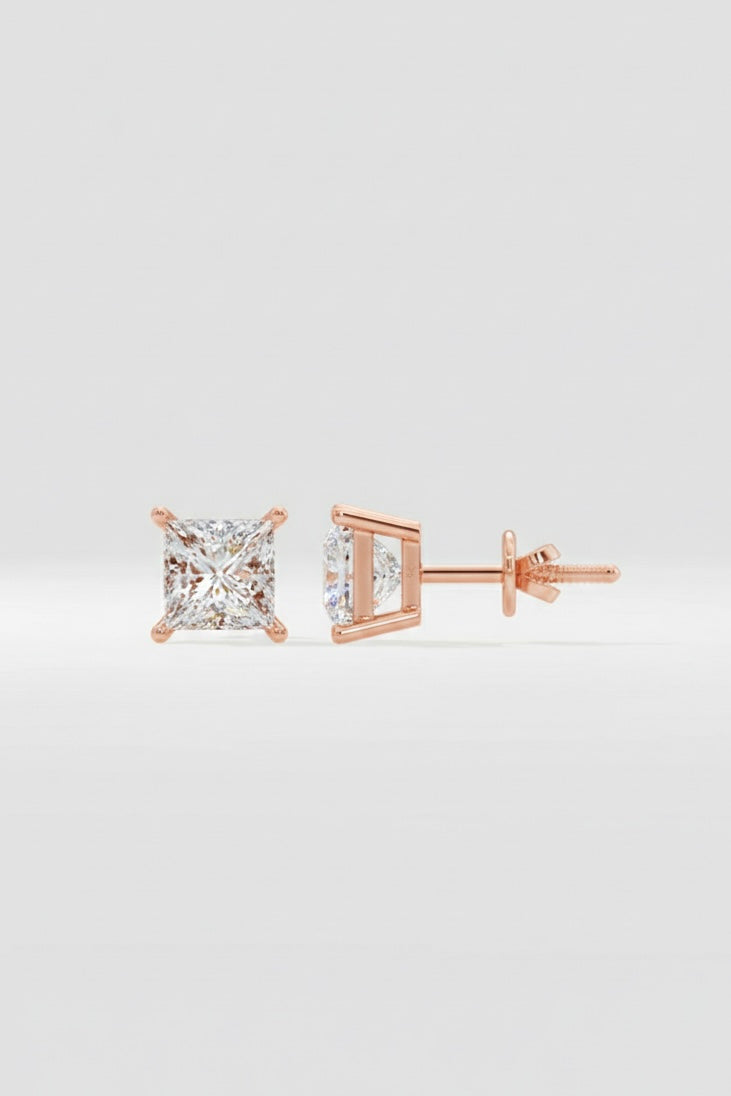 PRINCESS SOLITAIRE EARRINGS