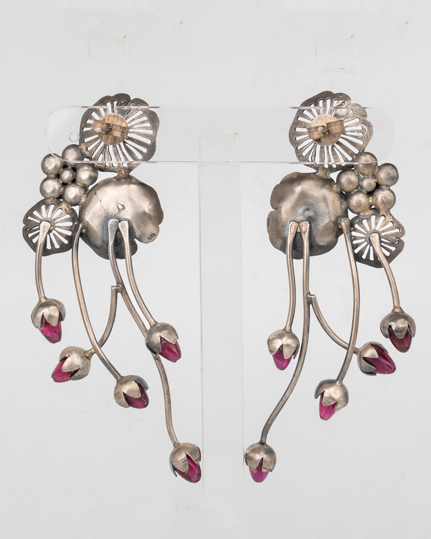 PINK FLORAL EARRINGS