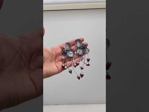 PINK FLORAL EARRINGS