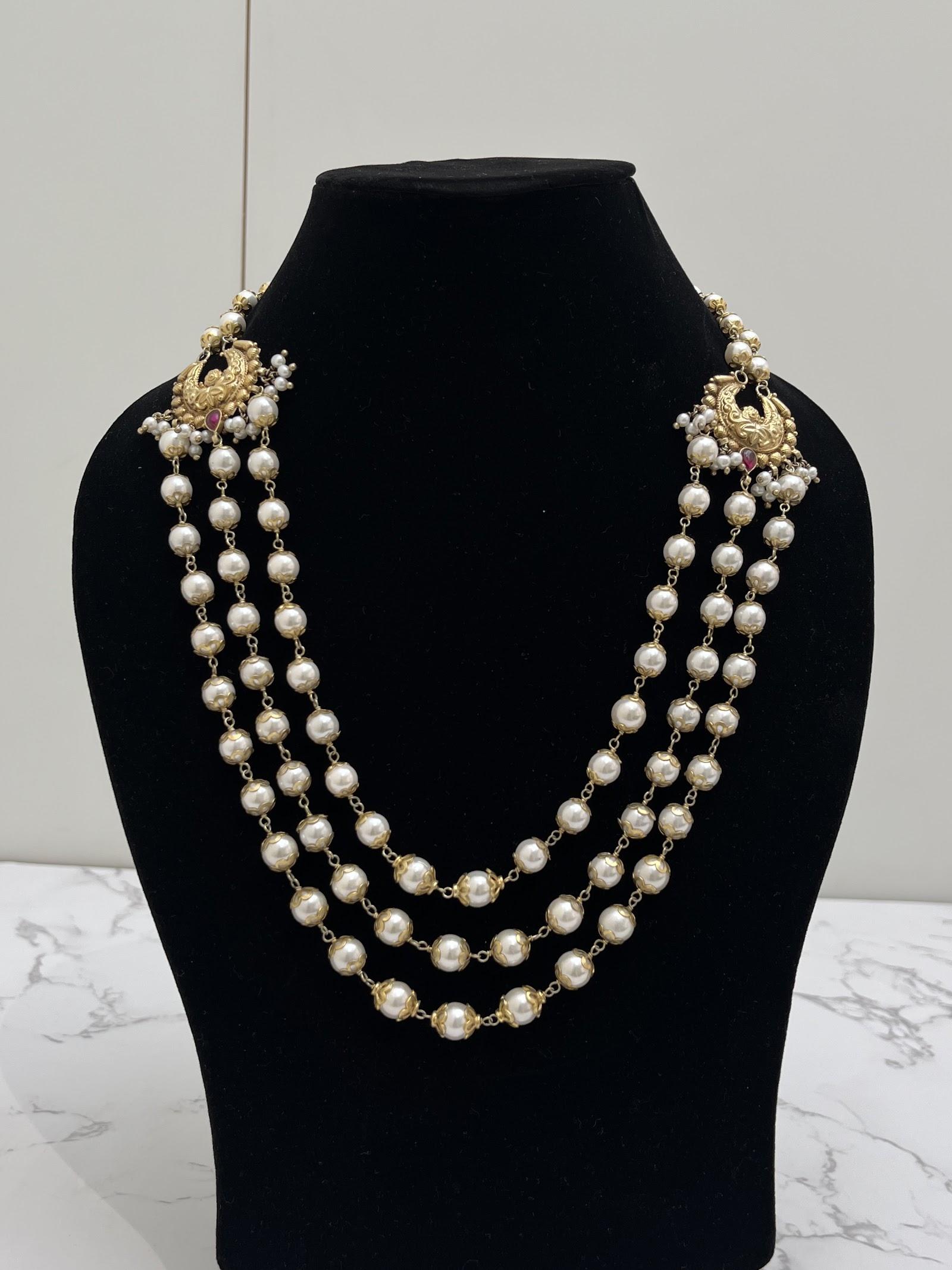 Pearl Necklace, sterling silver
