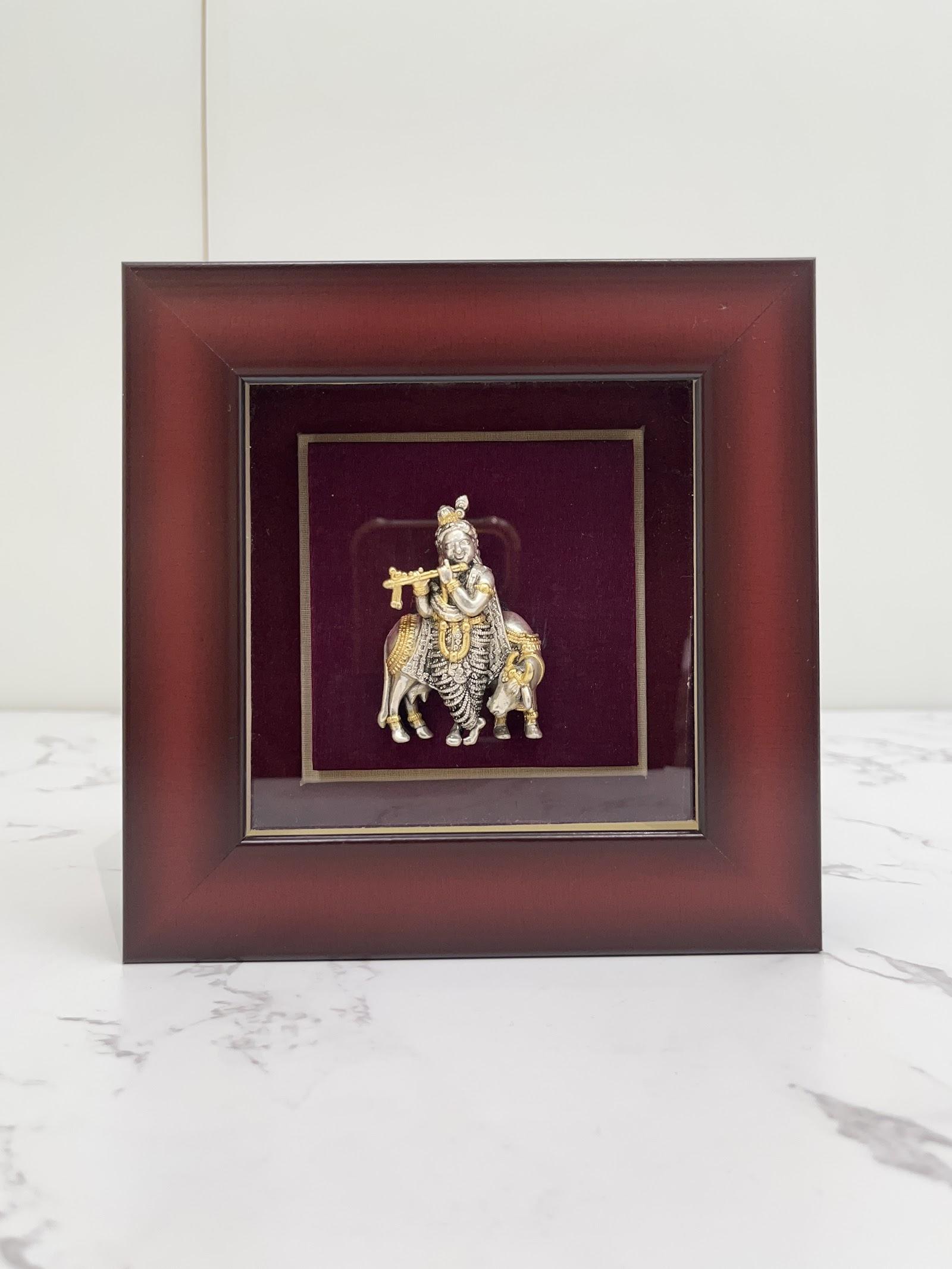 Silver Krishna Frame, sterling silver
