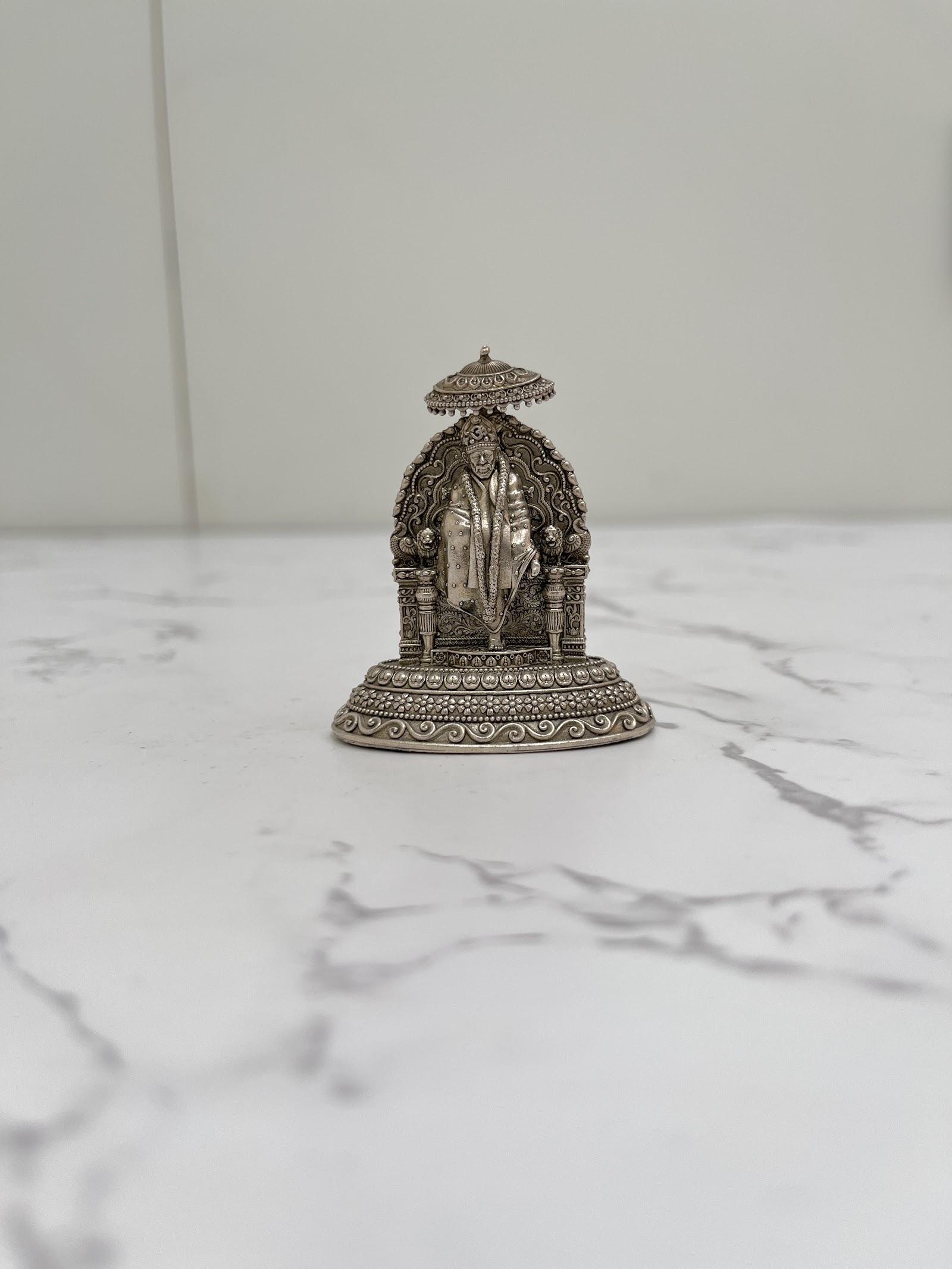 Silver Sai Baba Idol, sterling silver