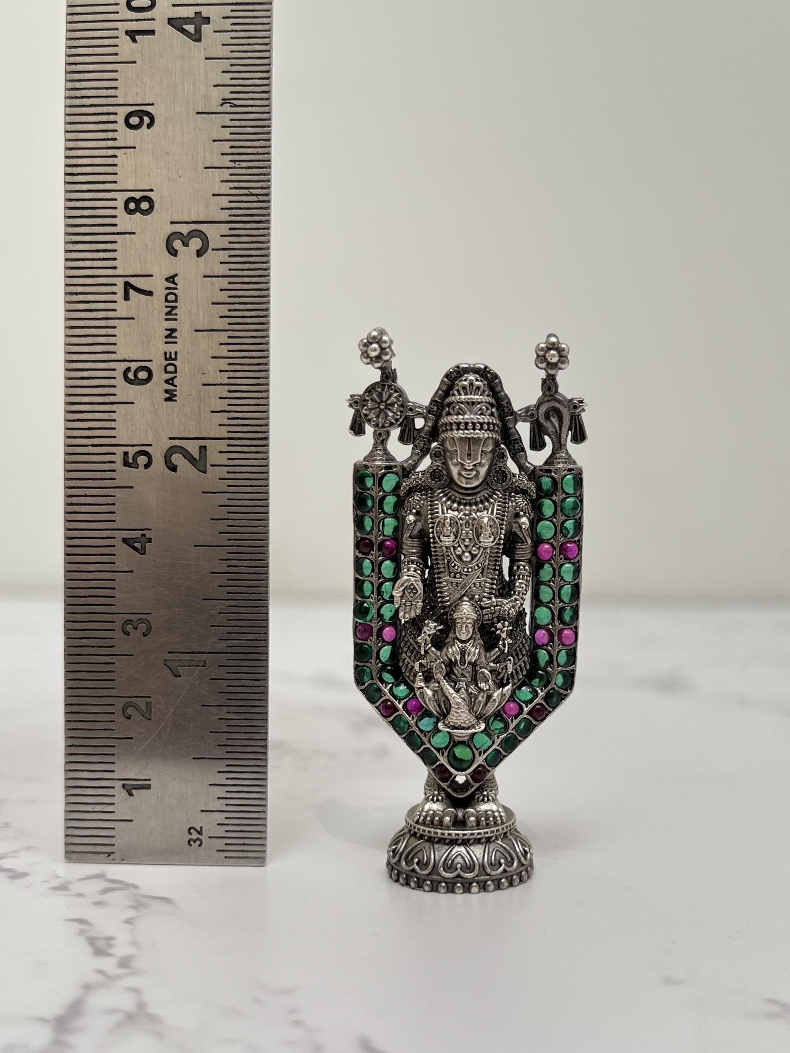 Silver Tirupati Balaji Idol · 26 g, sterling silver