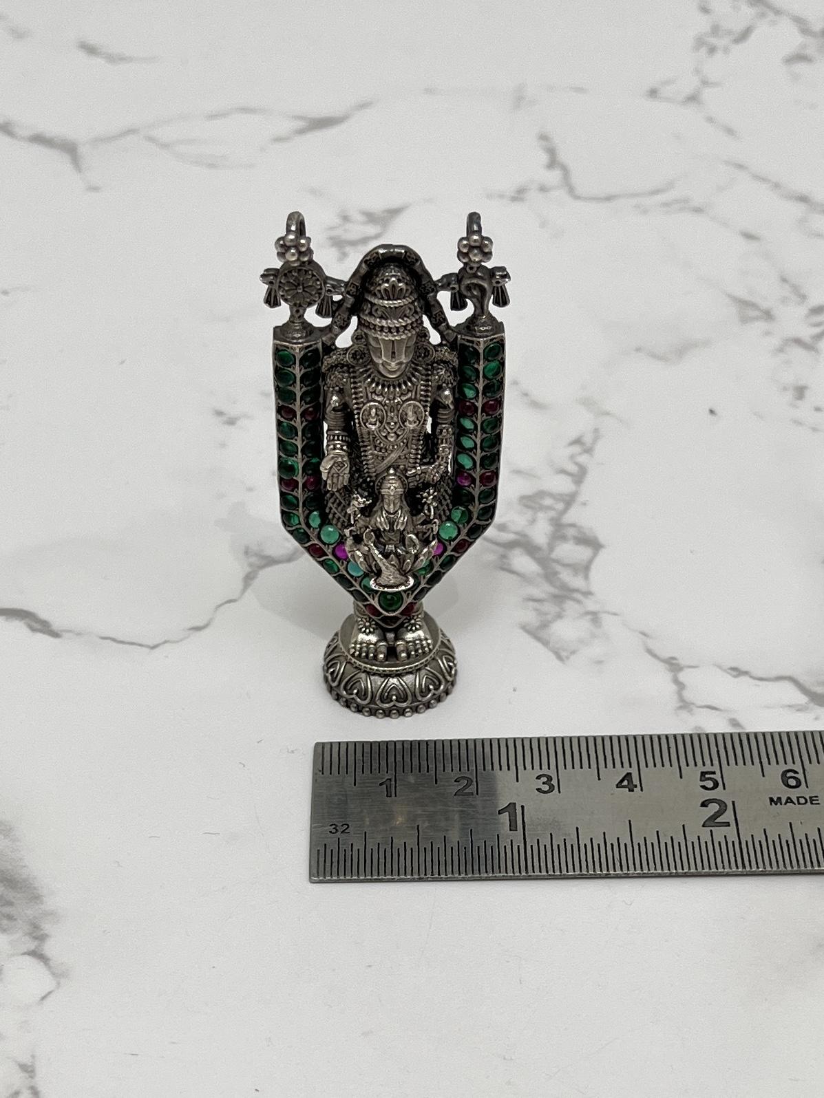 Silver Tirupati Balaji Idol · 26 g, sterling silver
