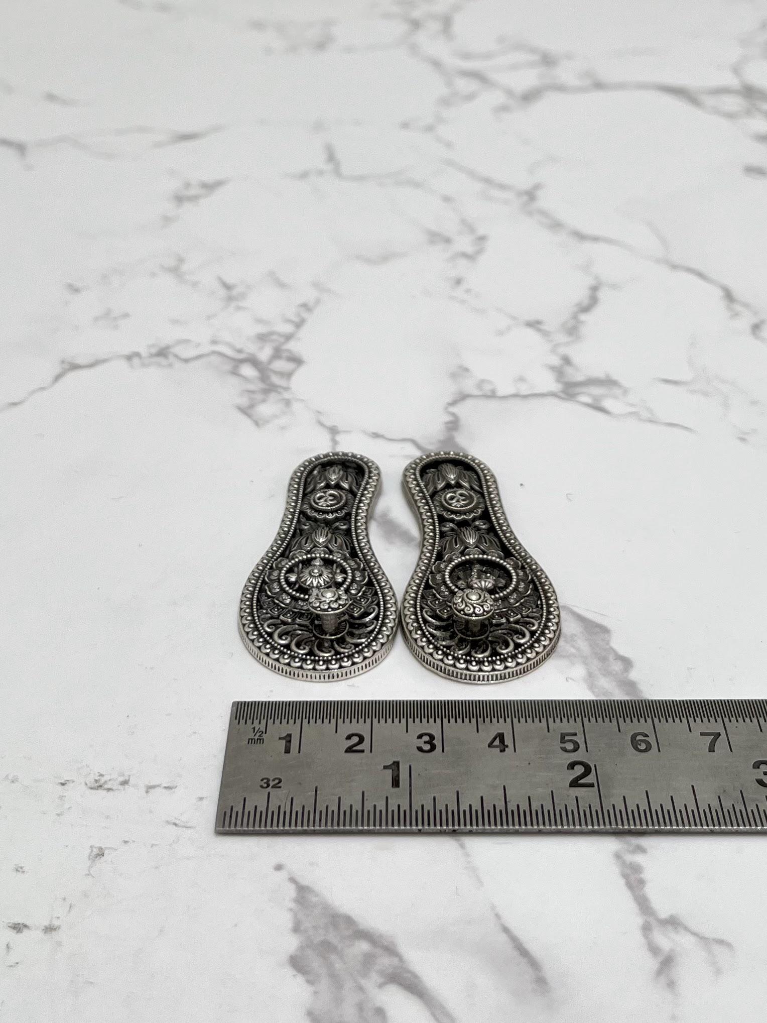 Silver Charan Paduka, sterling silver