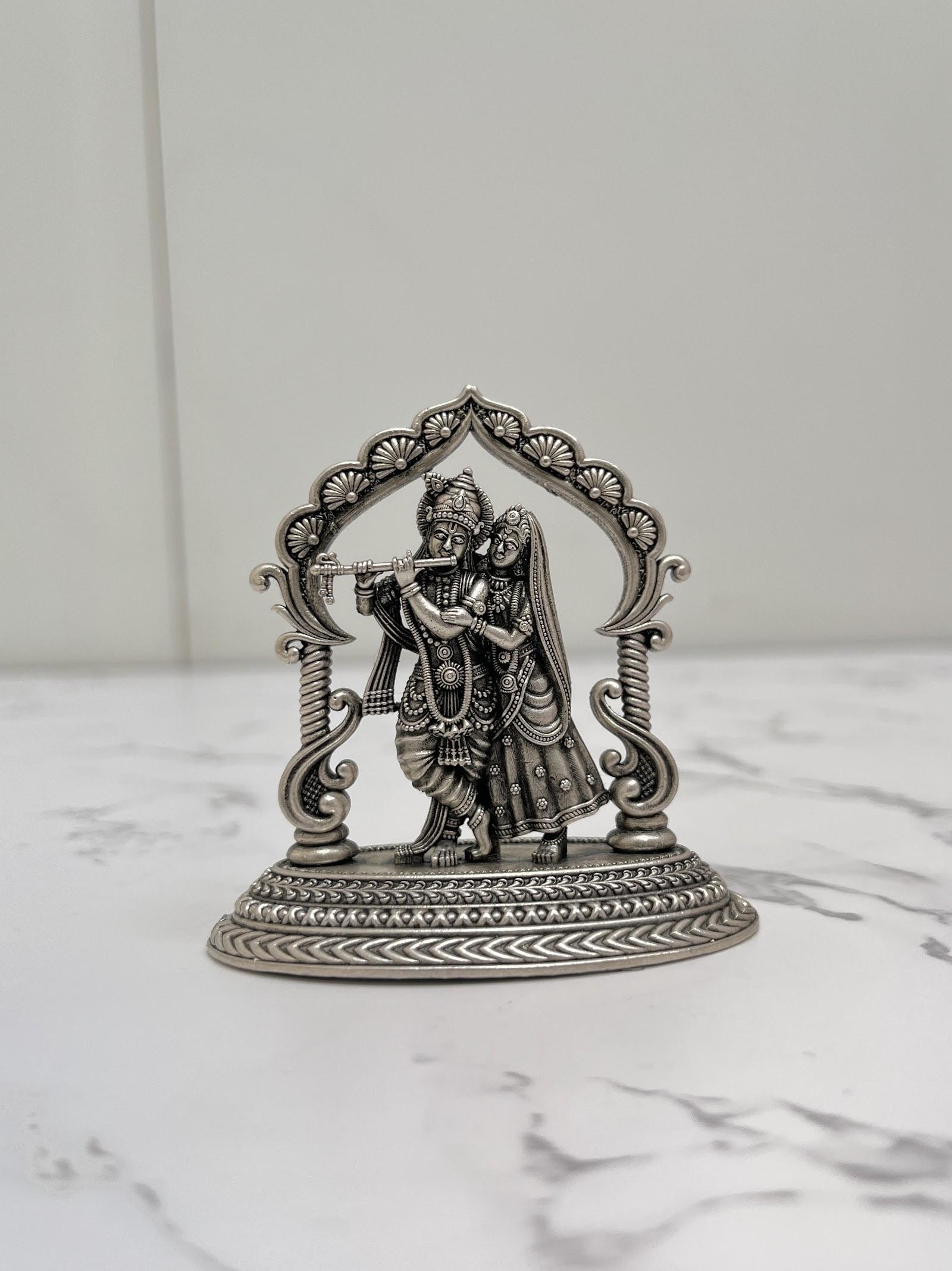 Silver Radha Krishna Idol · 31 g, sterling silver