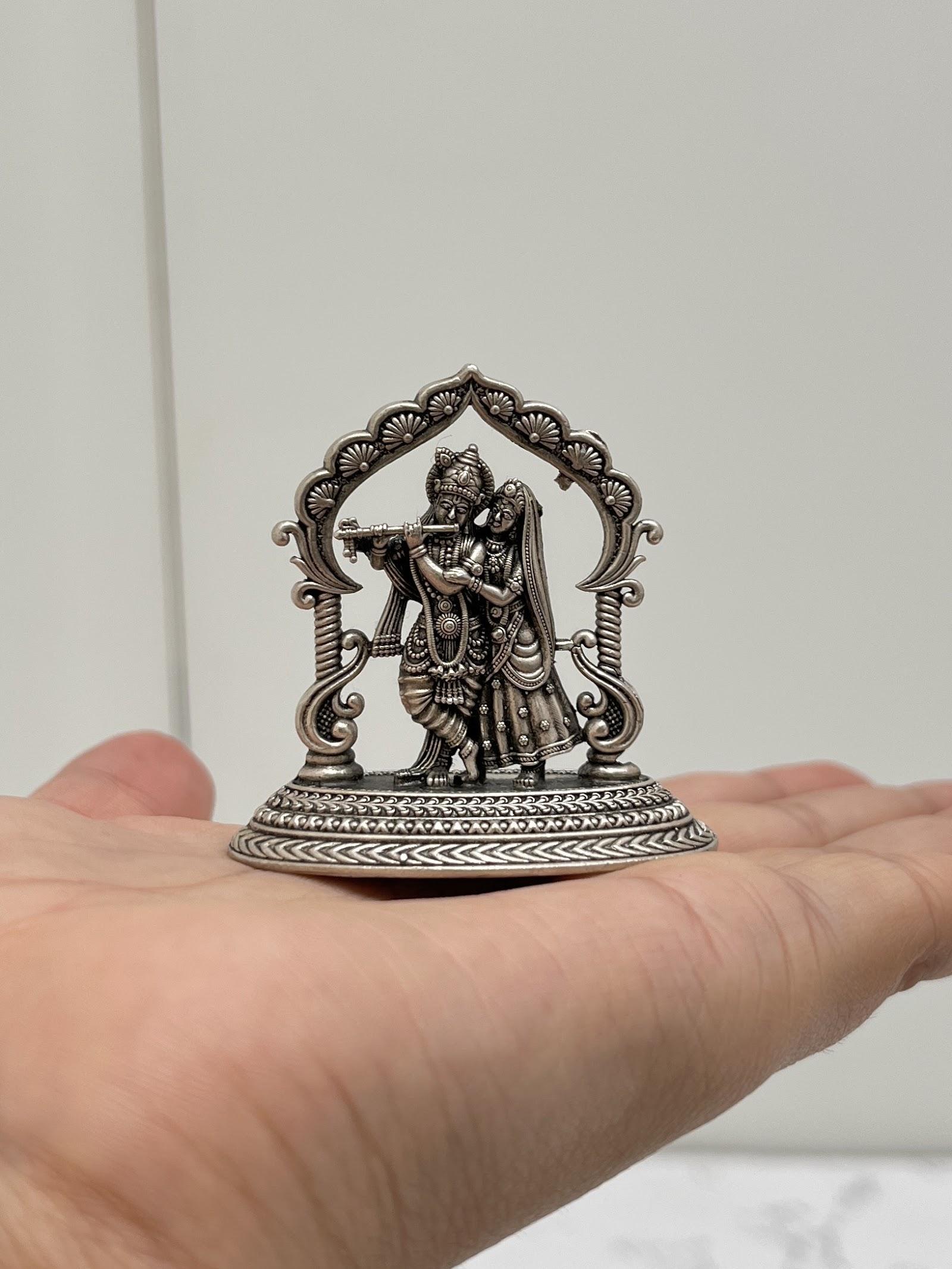 Silver Radha Krishna Idol · 31 g, sterling silver