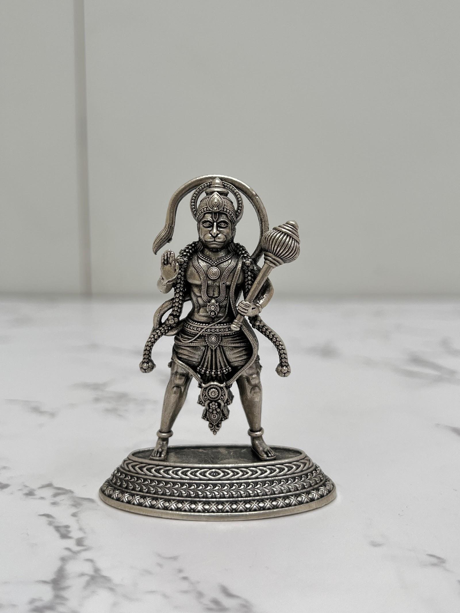 Silver Hanuman Idol · 38 g, sterling silver