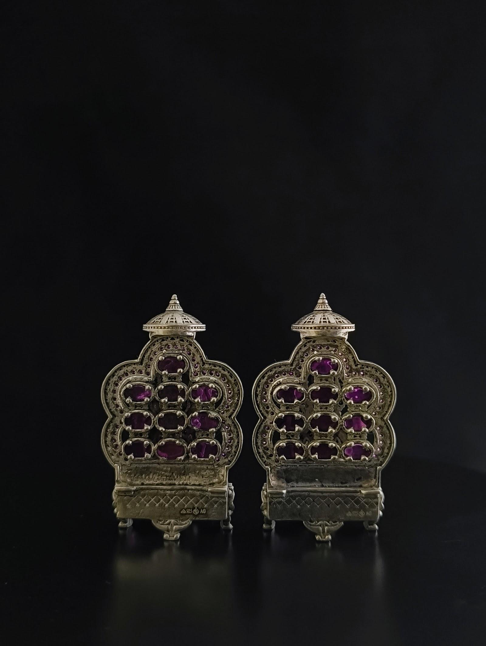 Silver Lakshmi Ganesh Idol Pair, sterling silver
