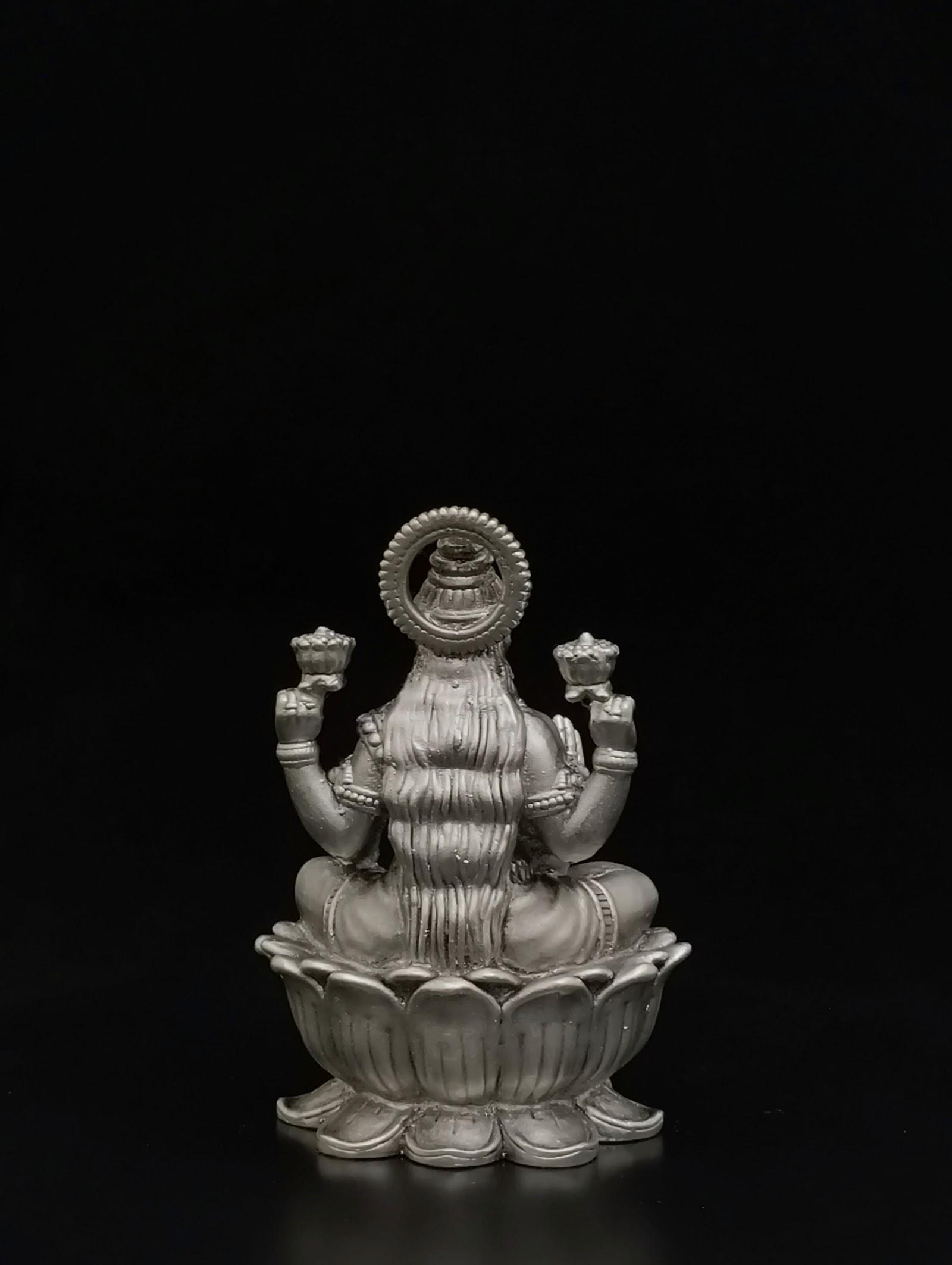 Silver Lakshmi Idol, sterling silver