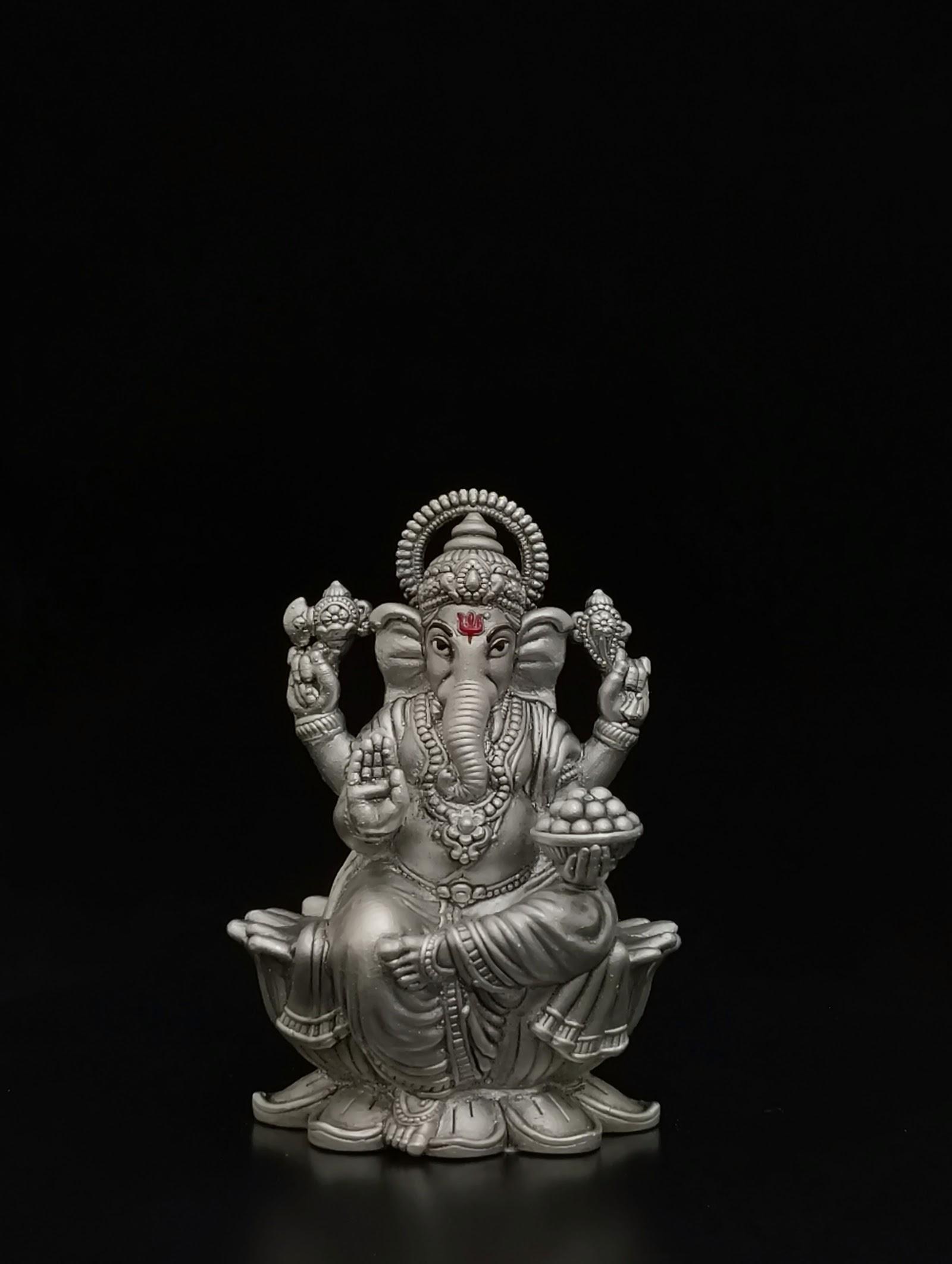 Silver Lakshmi Idol, sterling silver