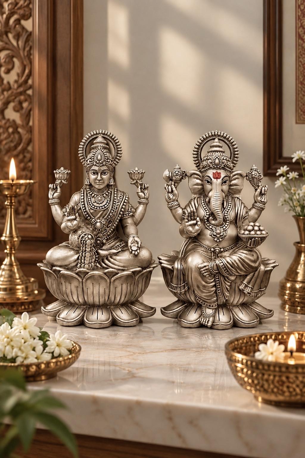 Silver Ganesha Idol, sterling silver