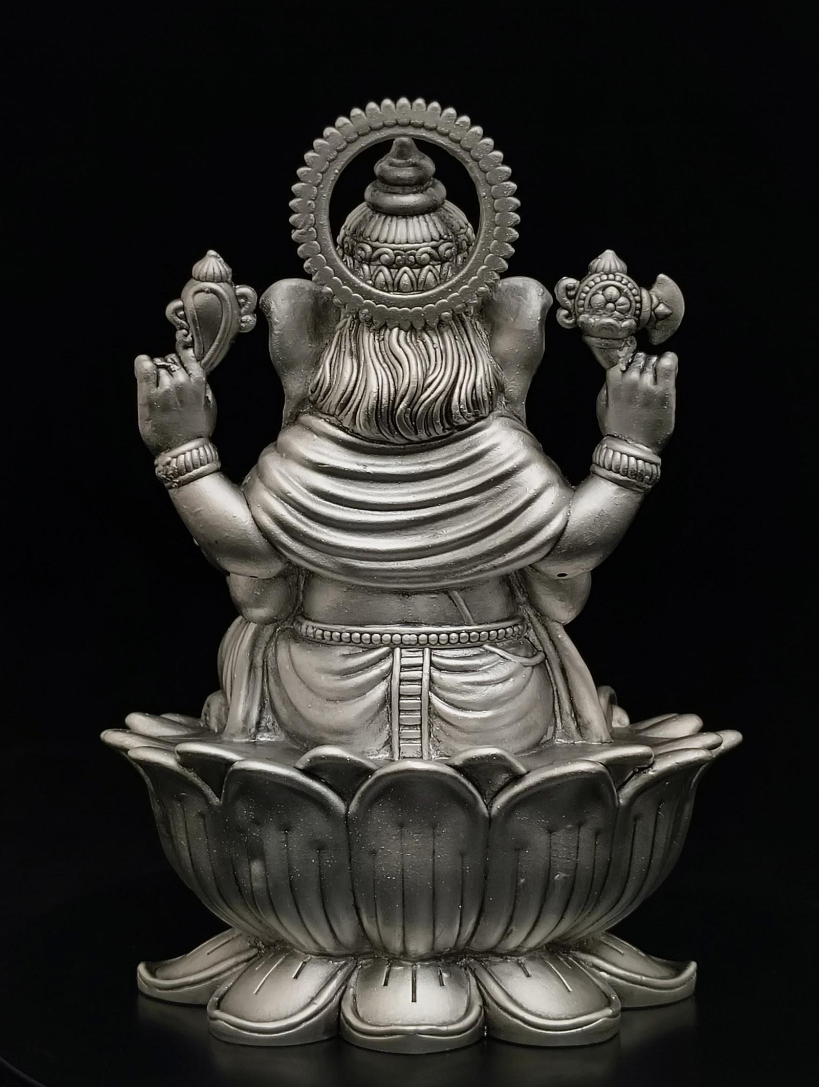 Silver Ganesha Idol, sterling silver