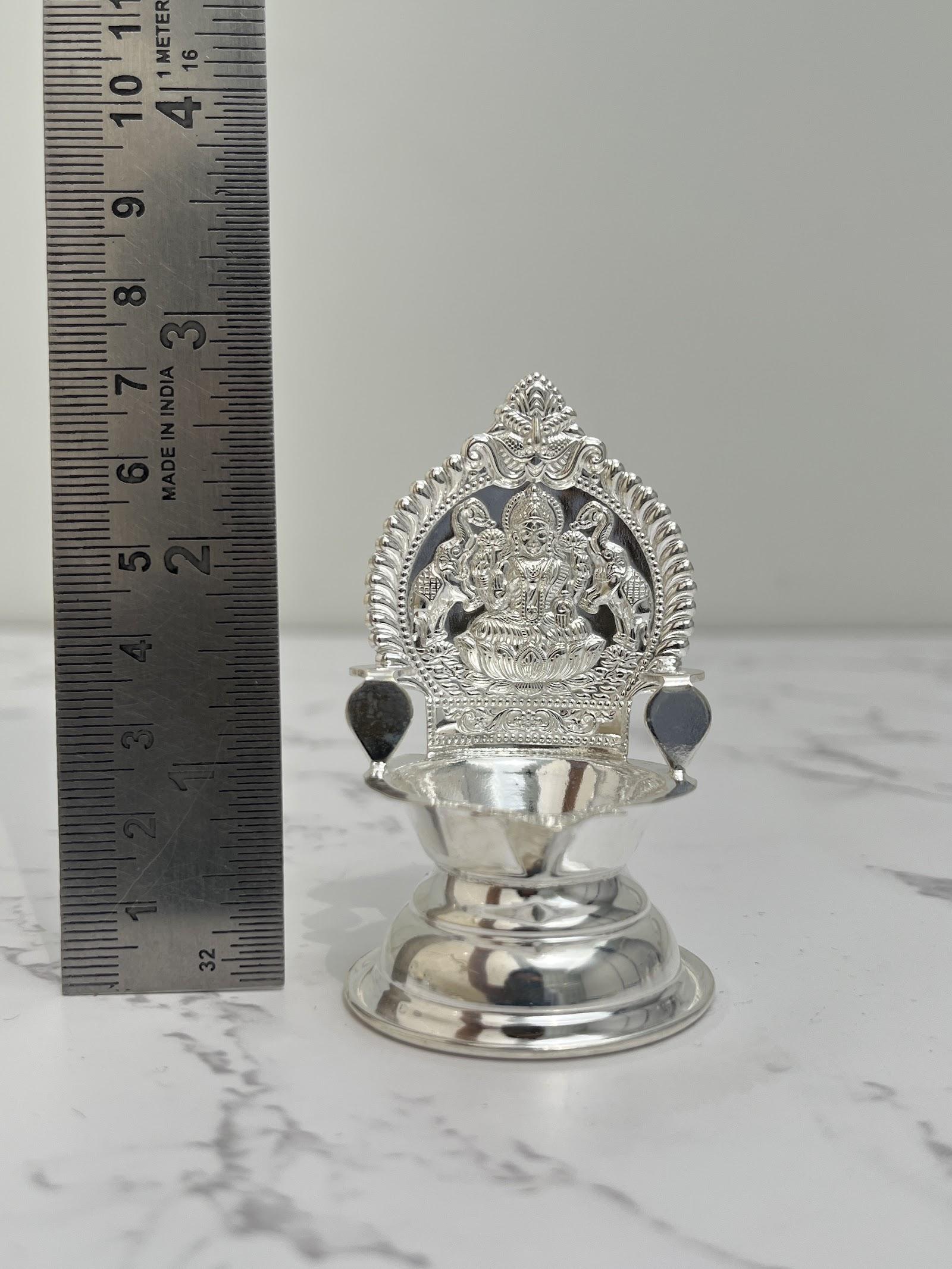 Silver Lakshmi Diya · 11–15 g — 15 g