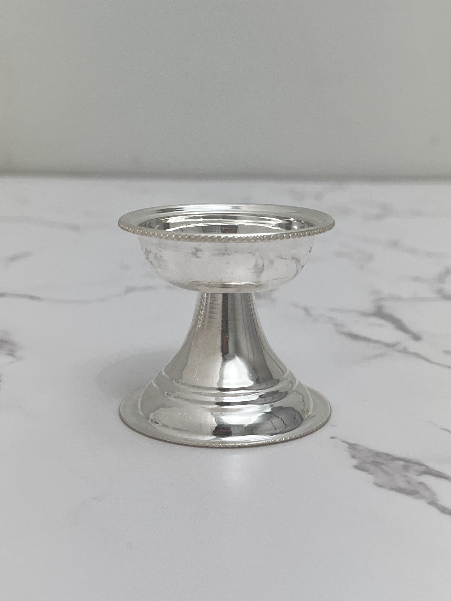 Silver Round Shape Diya, sterling silver