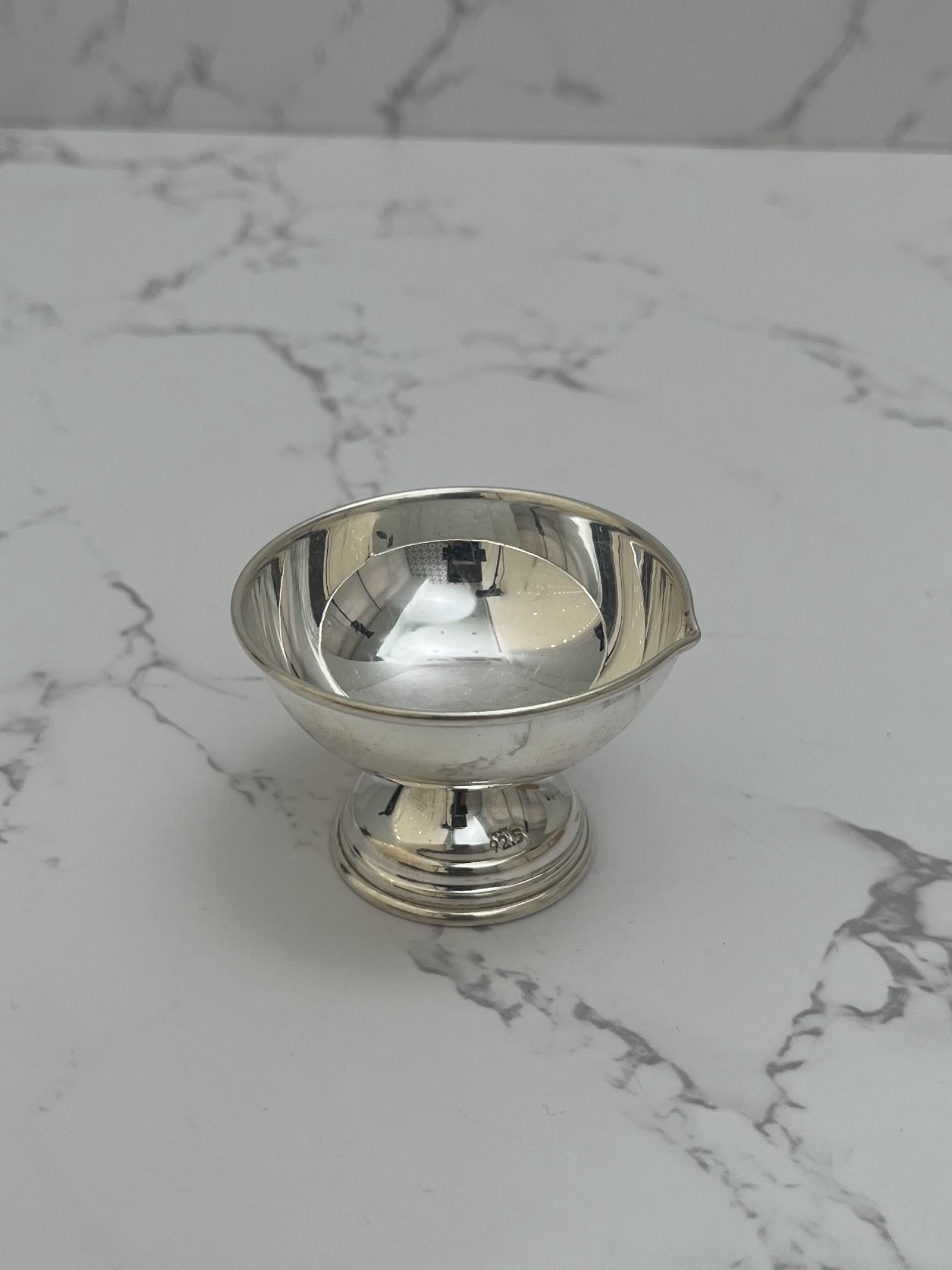 Silver Diya, sterling silver
