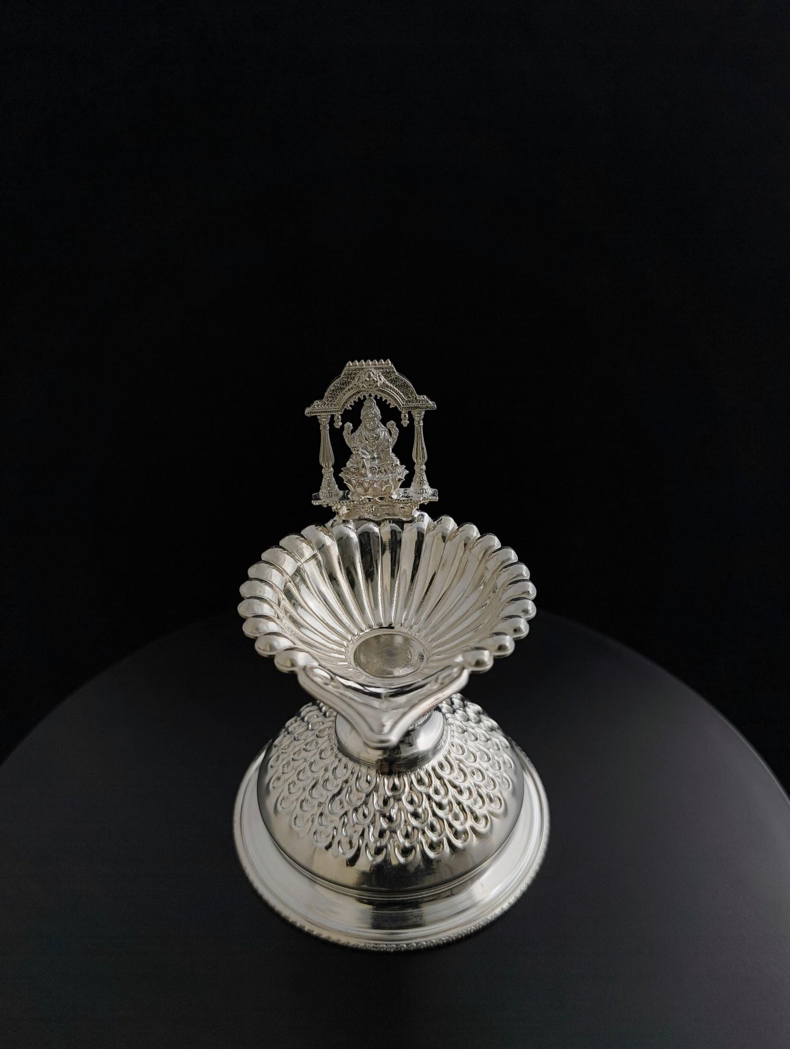 Silver Scalloped Diya, sterling silver