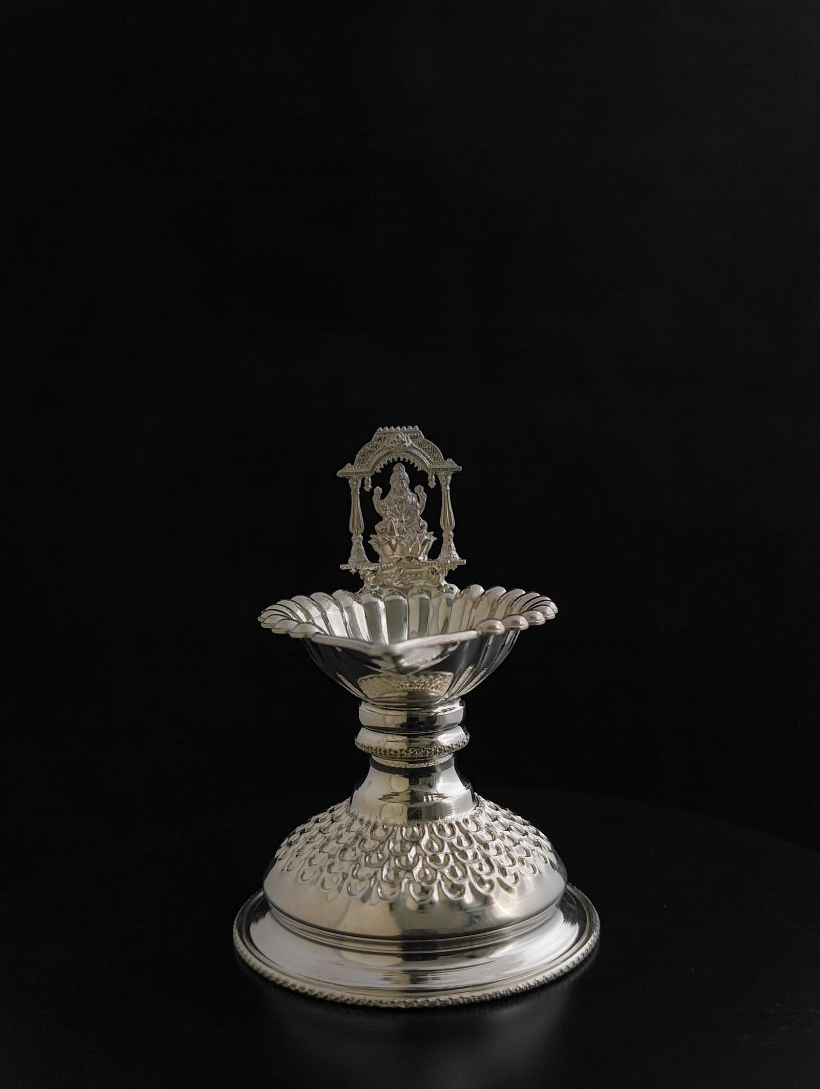 Silver Scalloped Diya, sterling silver
