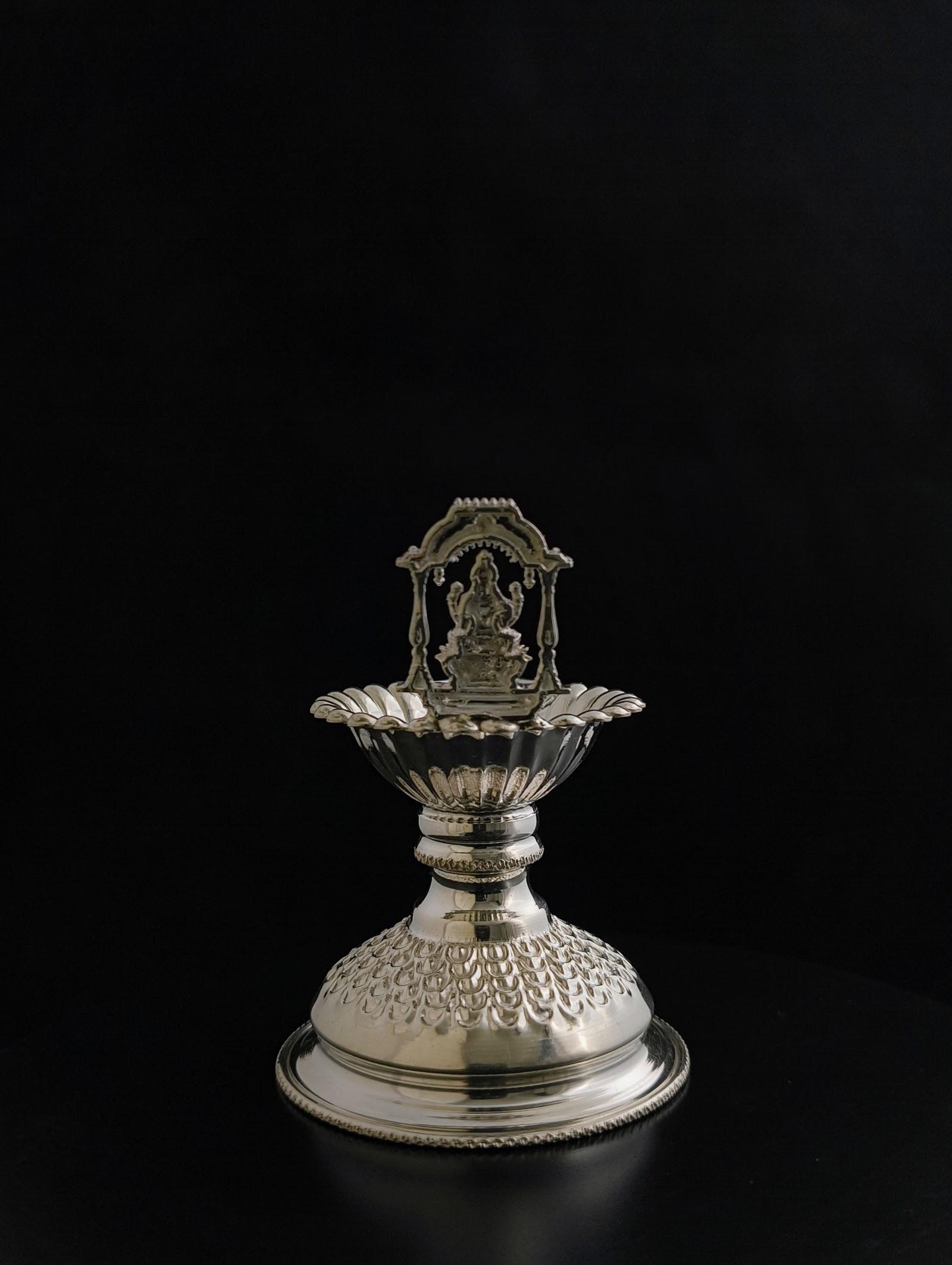 Silver Scalloped Diya, sterling silver
