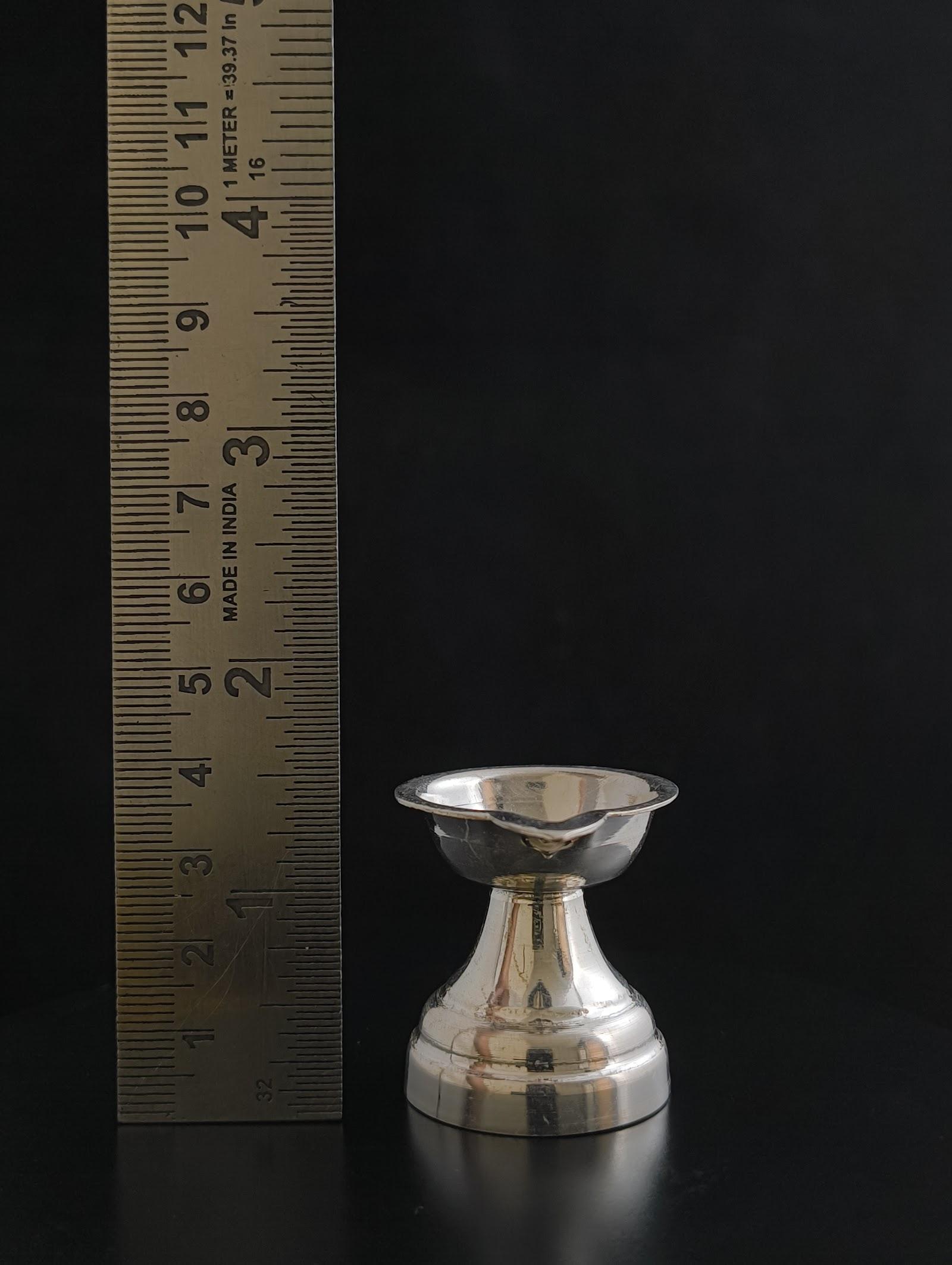 Silver Cup Diya, sterling silver