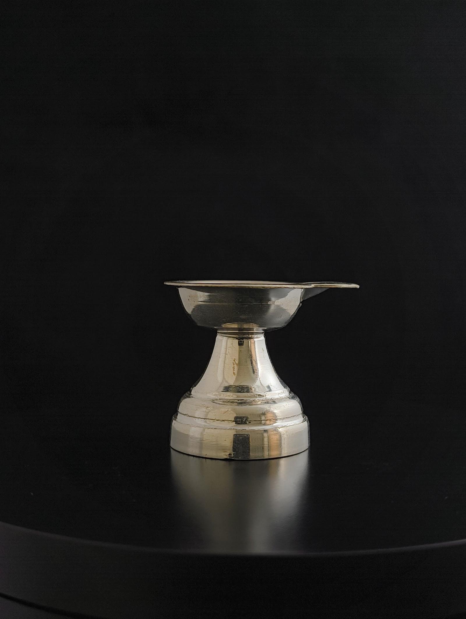 Silver Cup Diya, sterling silver