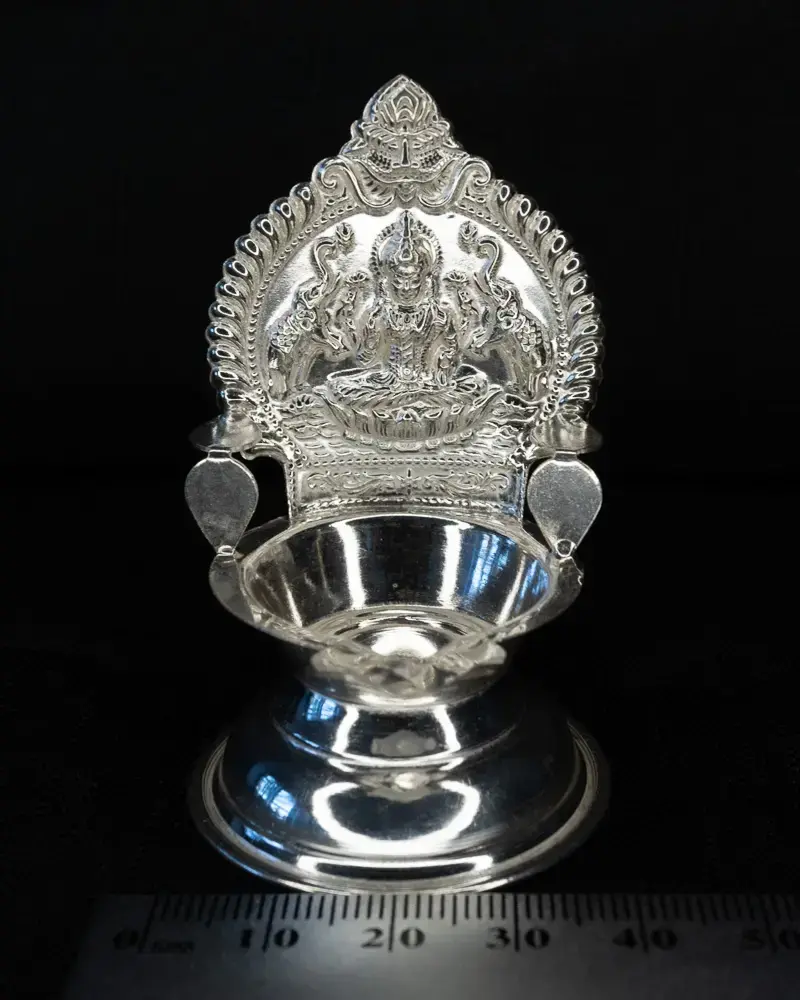 Kamakshi Diya, in silver
