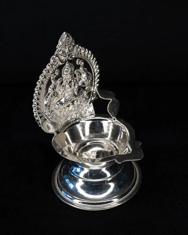 Kamakshi Diya, in silver