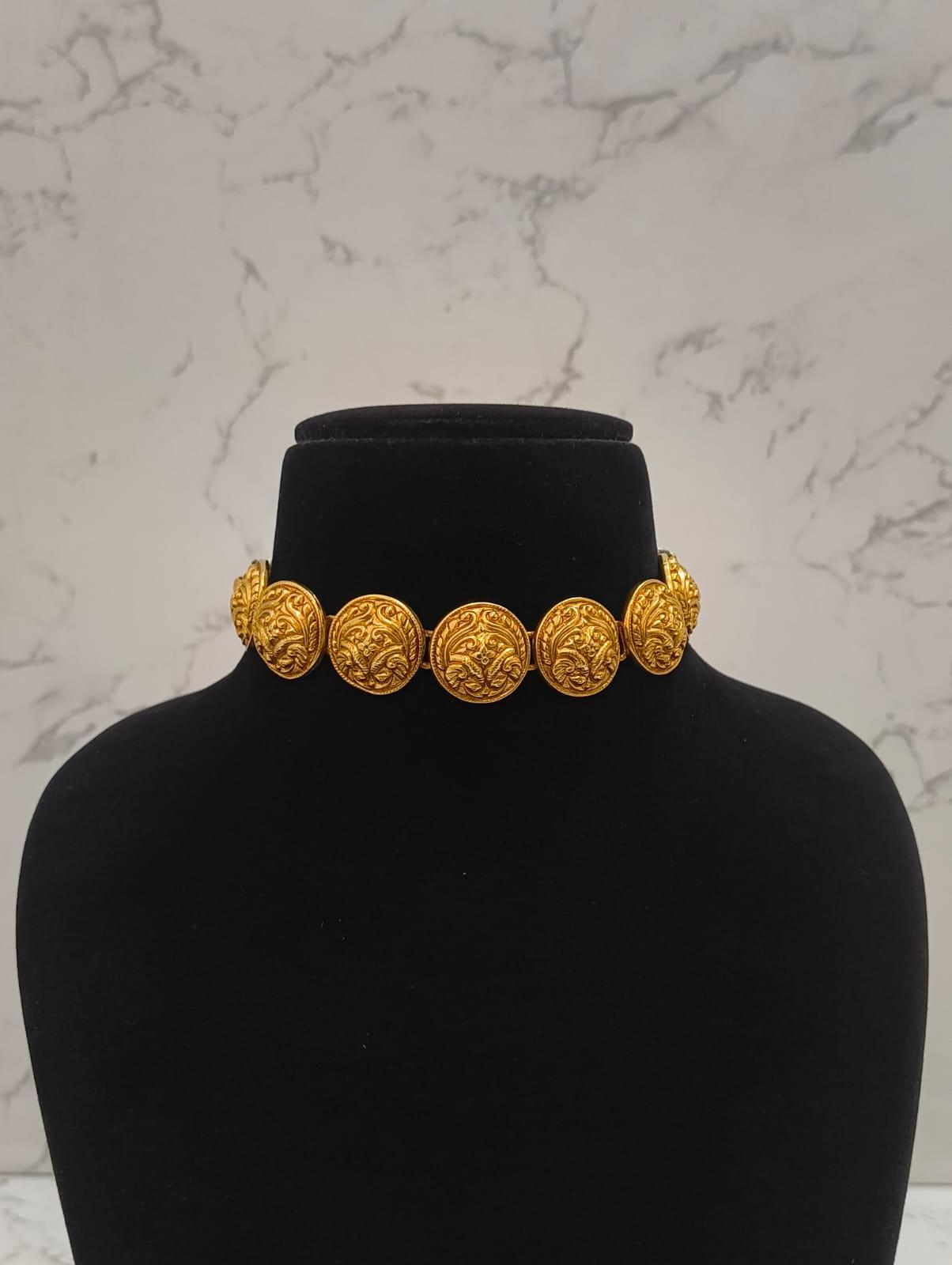 Gold Choker Necklace · 34 g, sterling silver