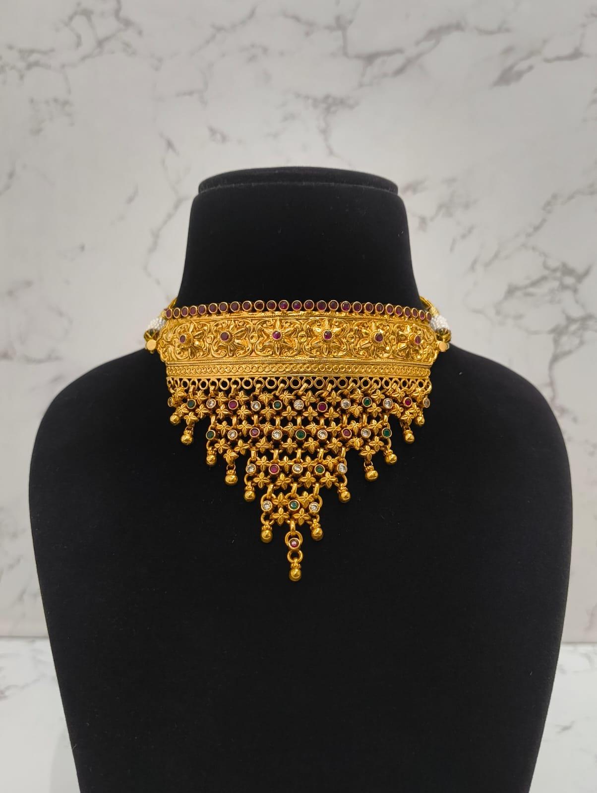 Gold Choker Necklace · 76 g, sterling silver