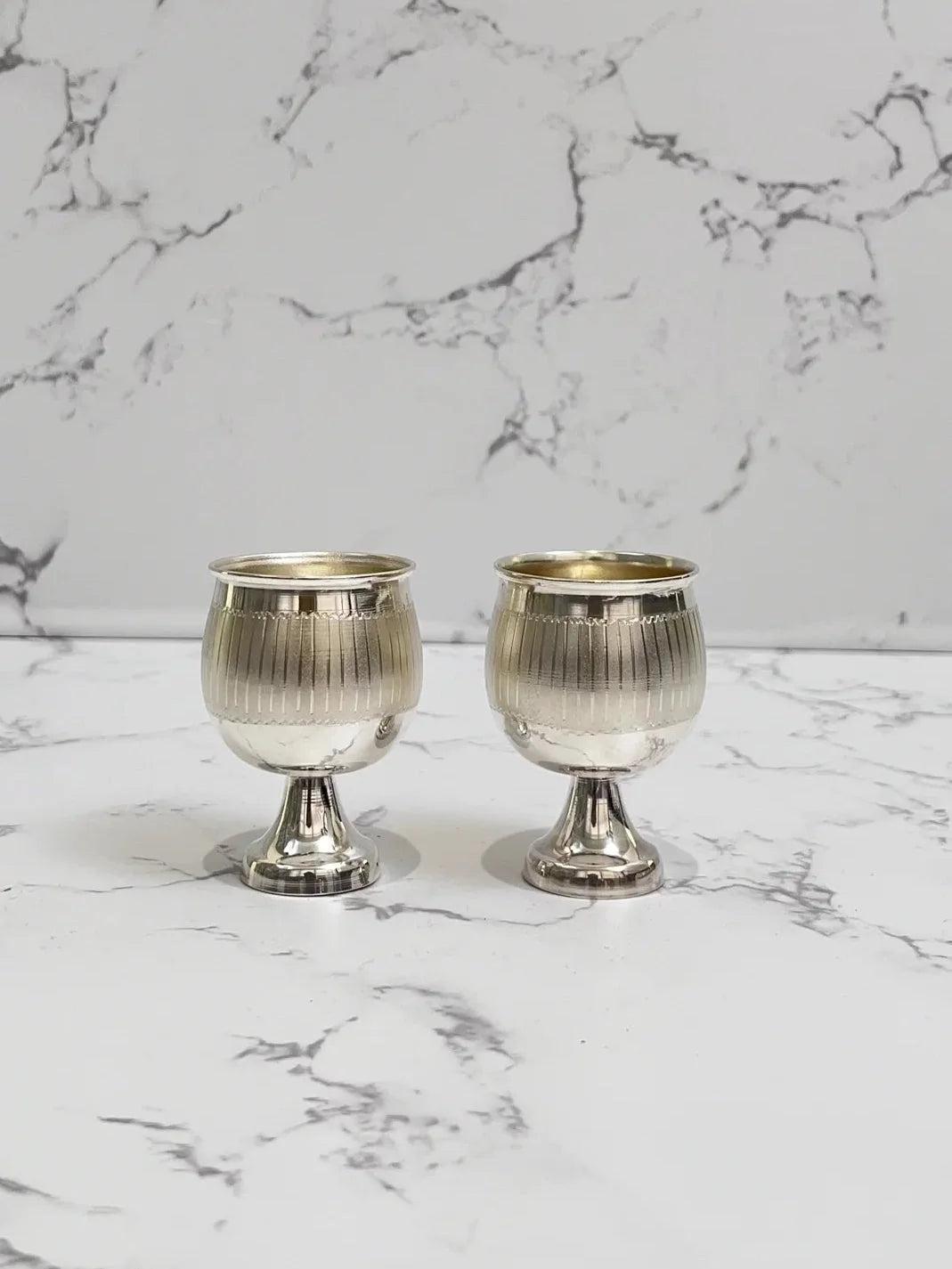 Silver Goblet Wine Glasses, sterling silver