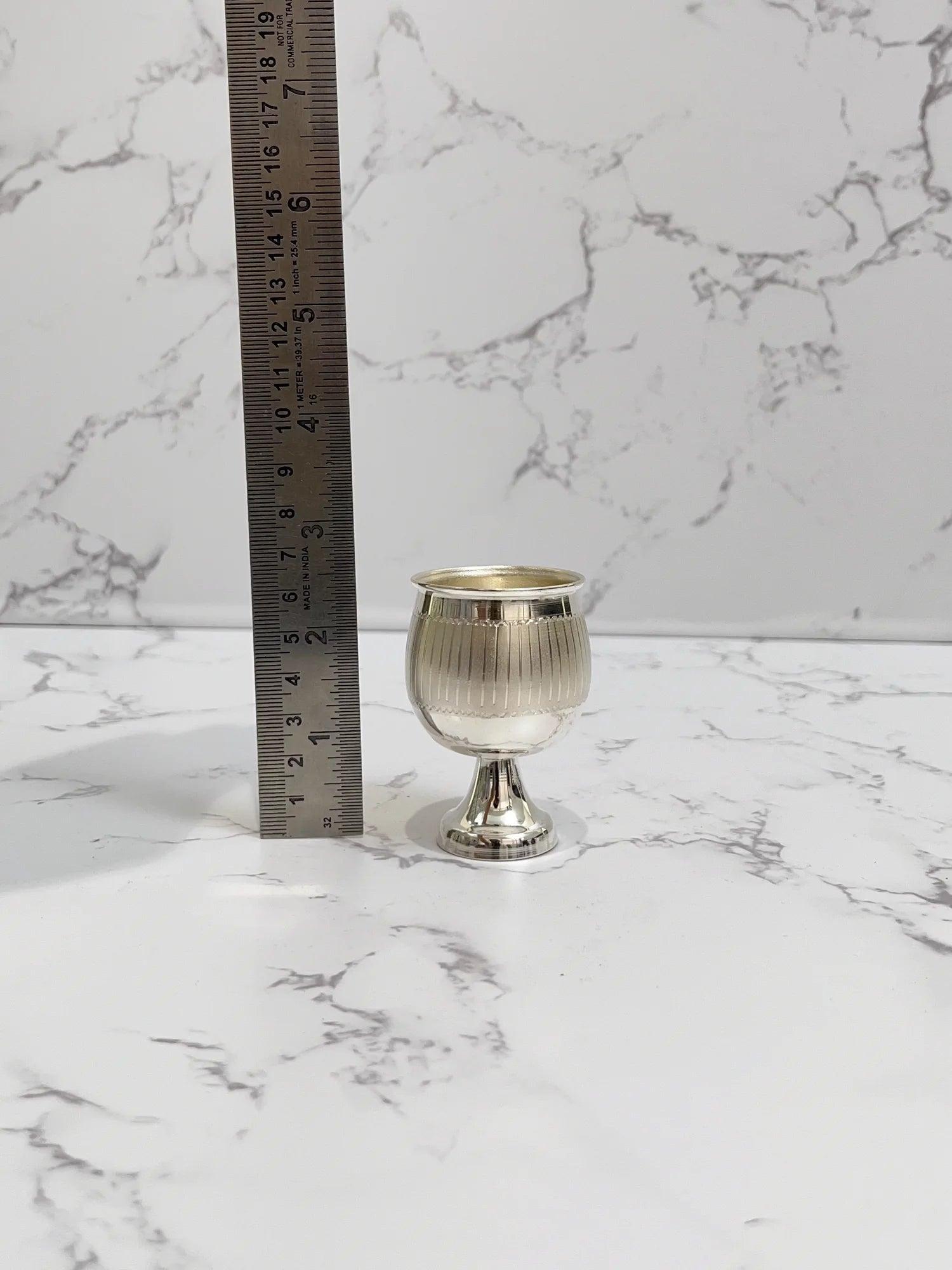 Silver Goblet Wine Glasses, sterling silver