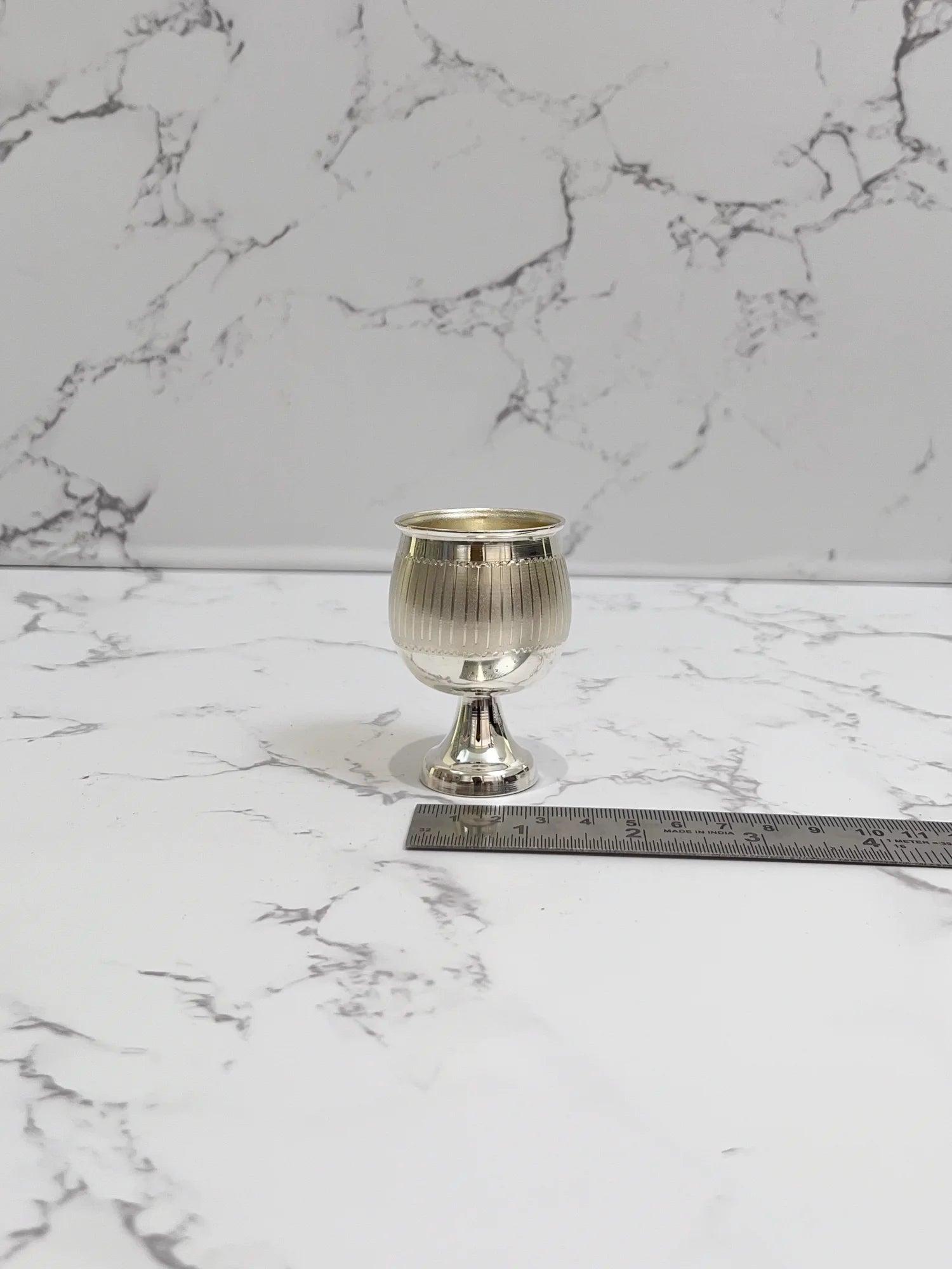 Silver Goblet Wine Glasses, sterling silver