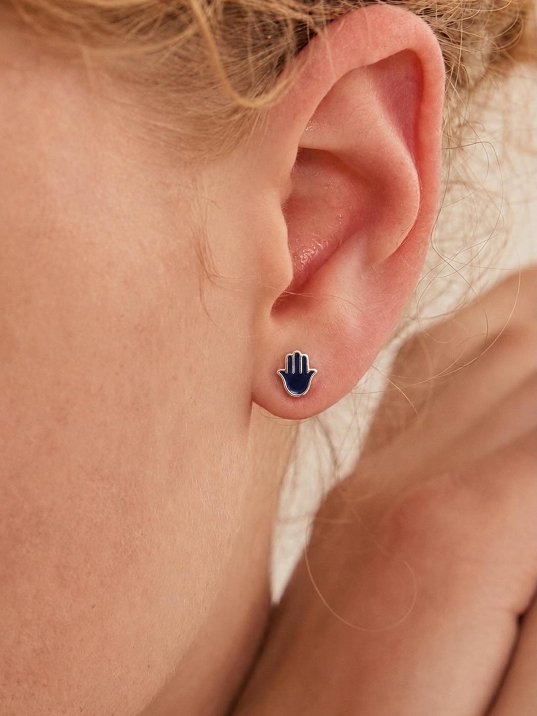 Hamsa Hand Stud Earrings