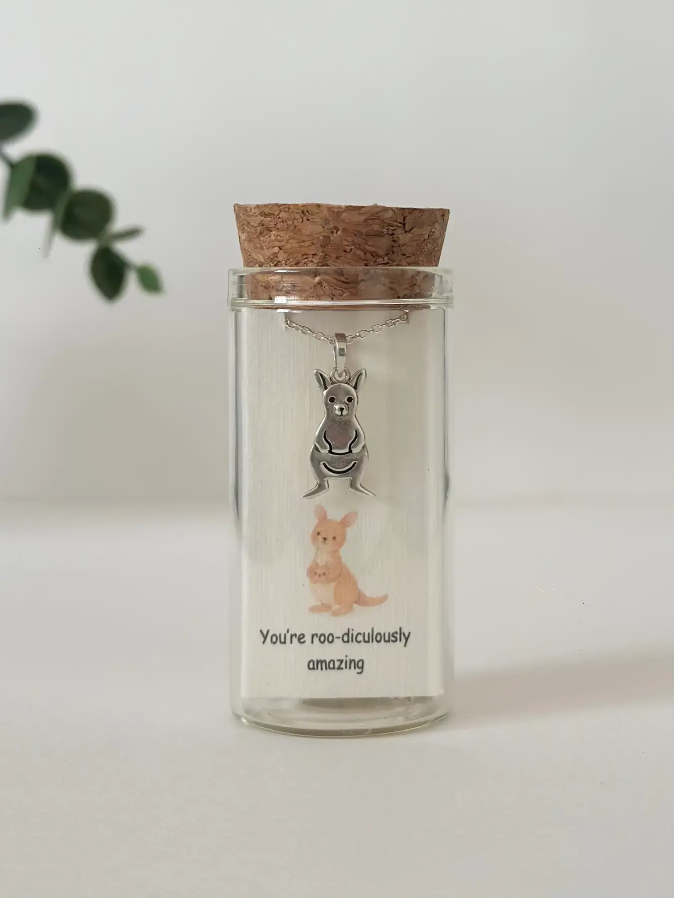 Kangaroo Pendant — With chain