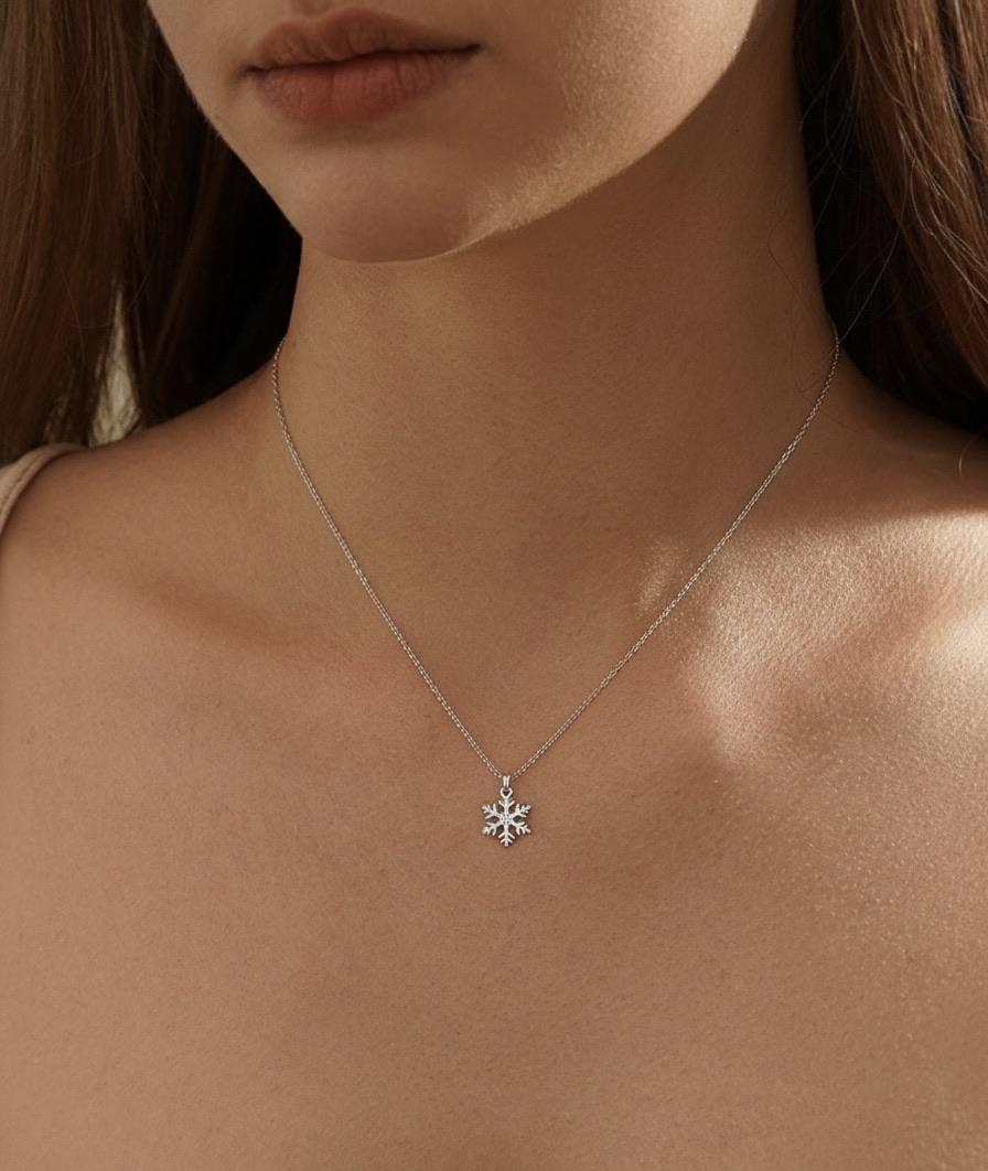 Snowflake Pendant — Tree · With chain