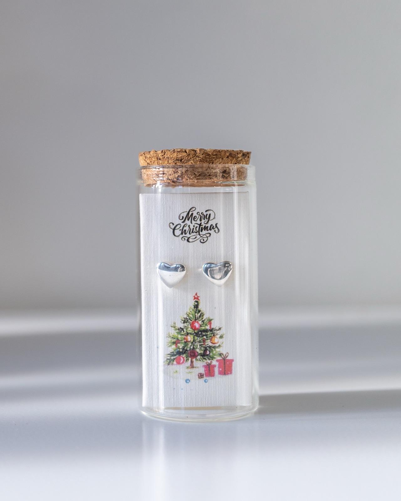 Heart Studs — Christmas (tree)