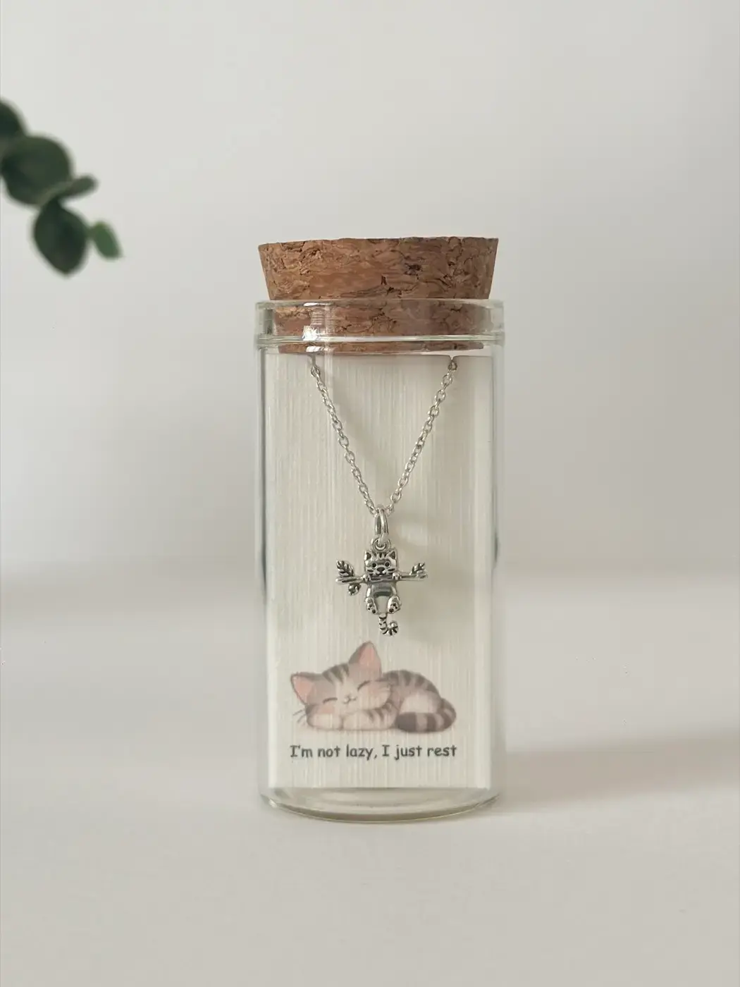 Cat Pendant — Silver