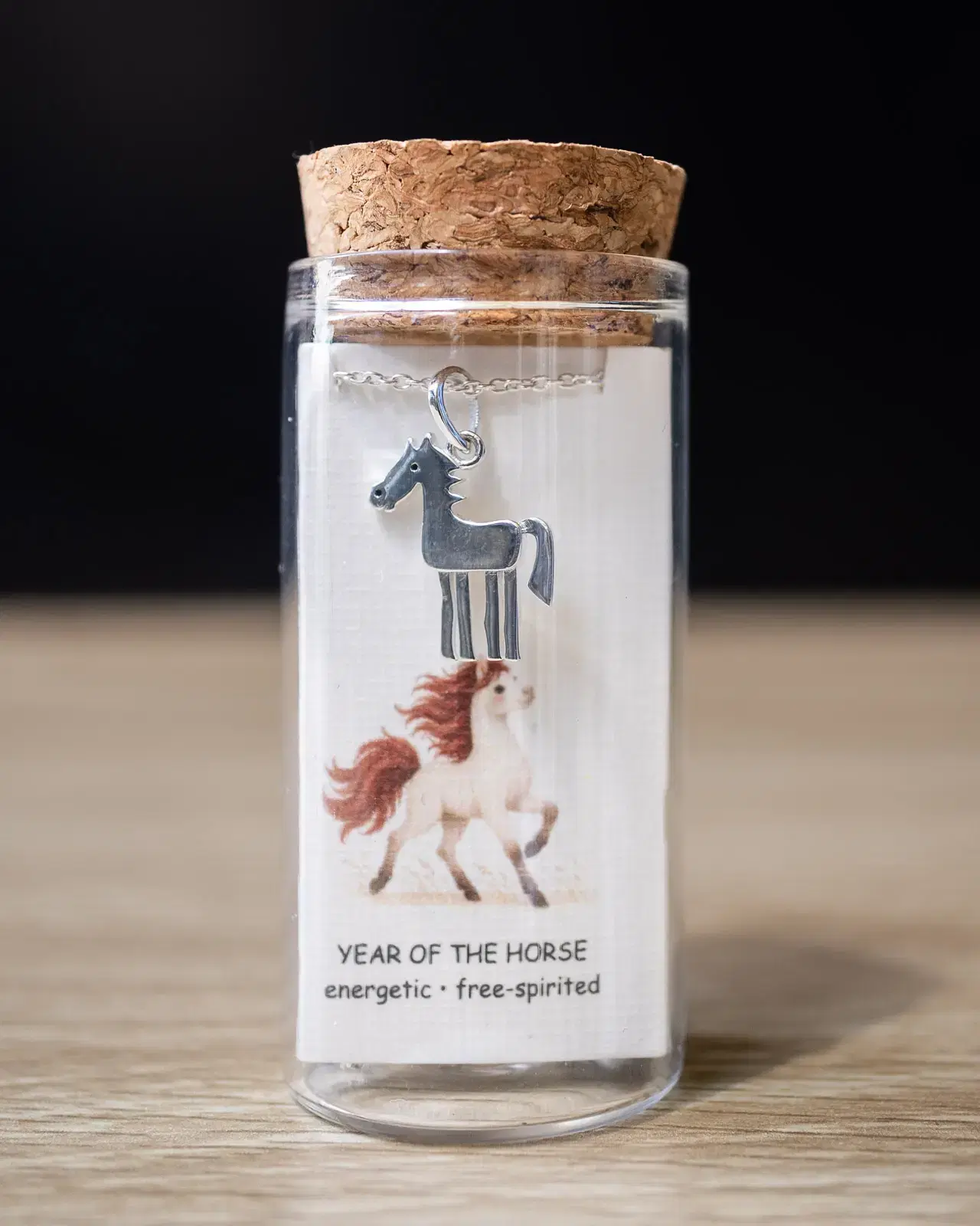 Chinese Zodiac Pendant — Horse · With chain