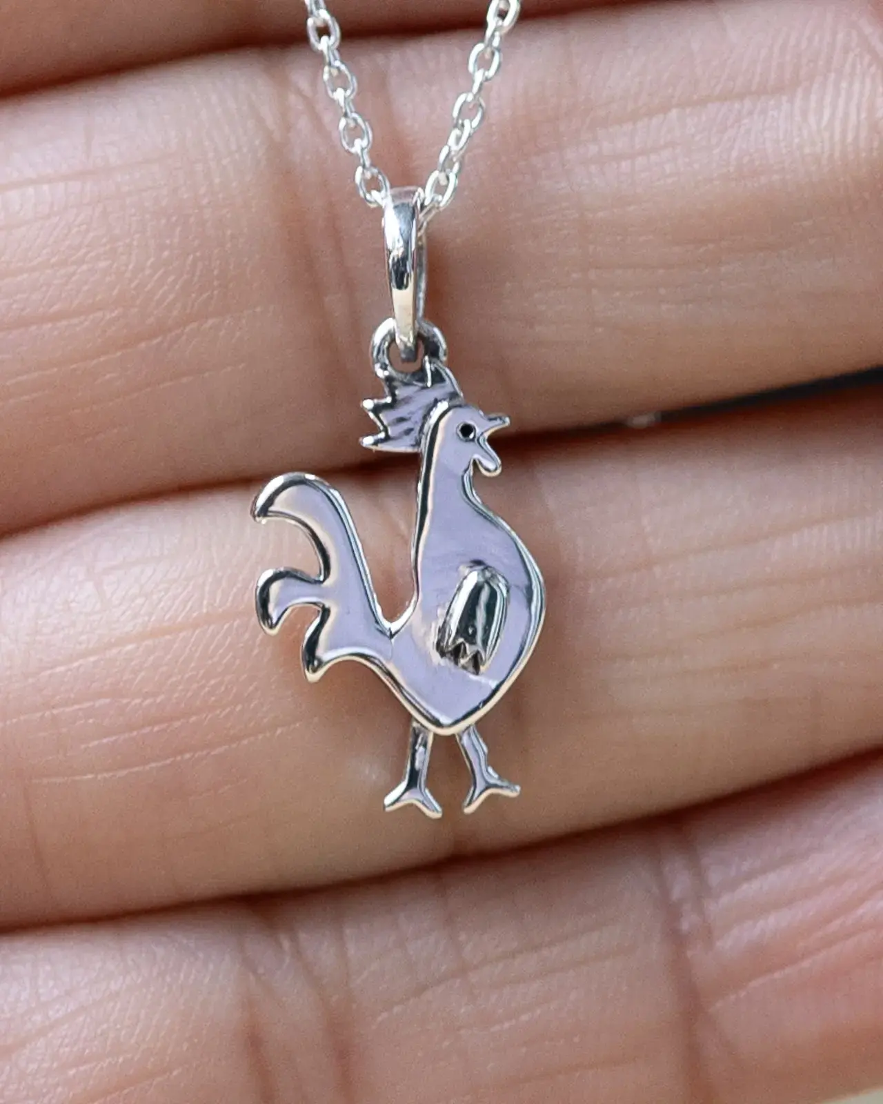 Rooster Pendant — With chain