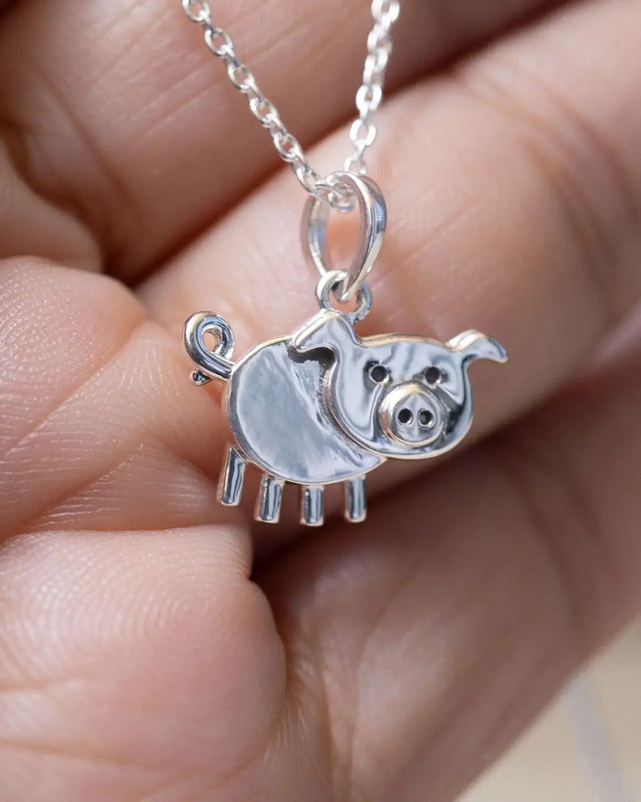Pig Pendant — With chain