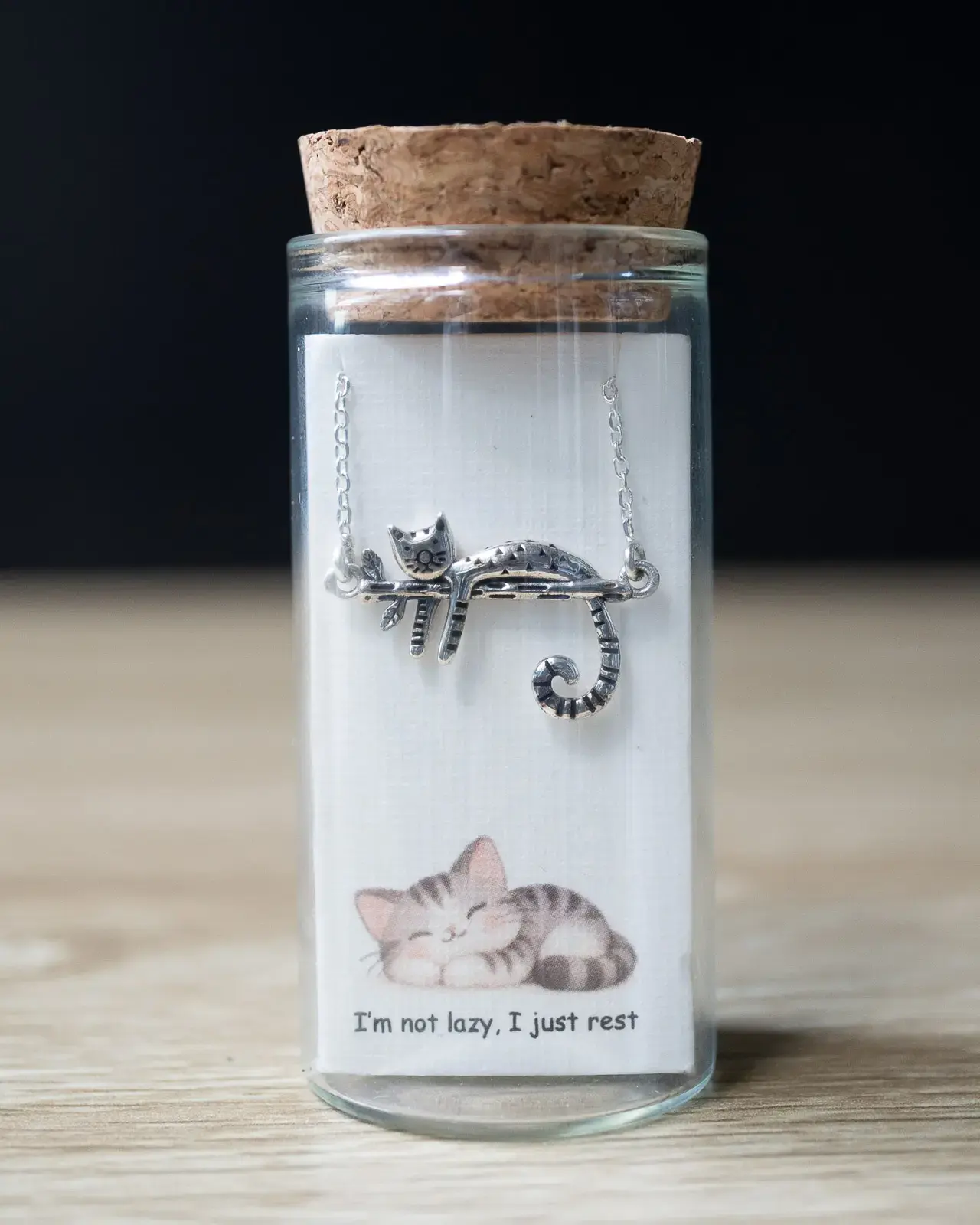 Cat on Branch Necklace