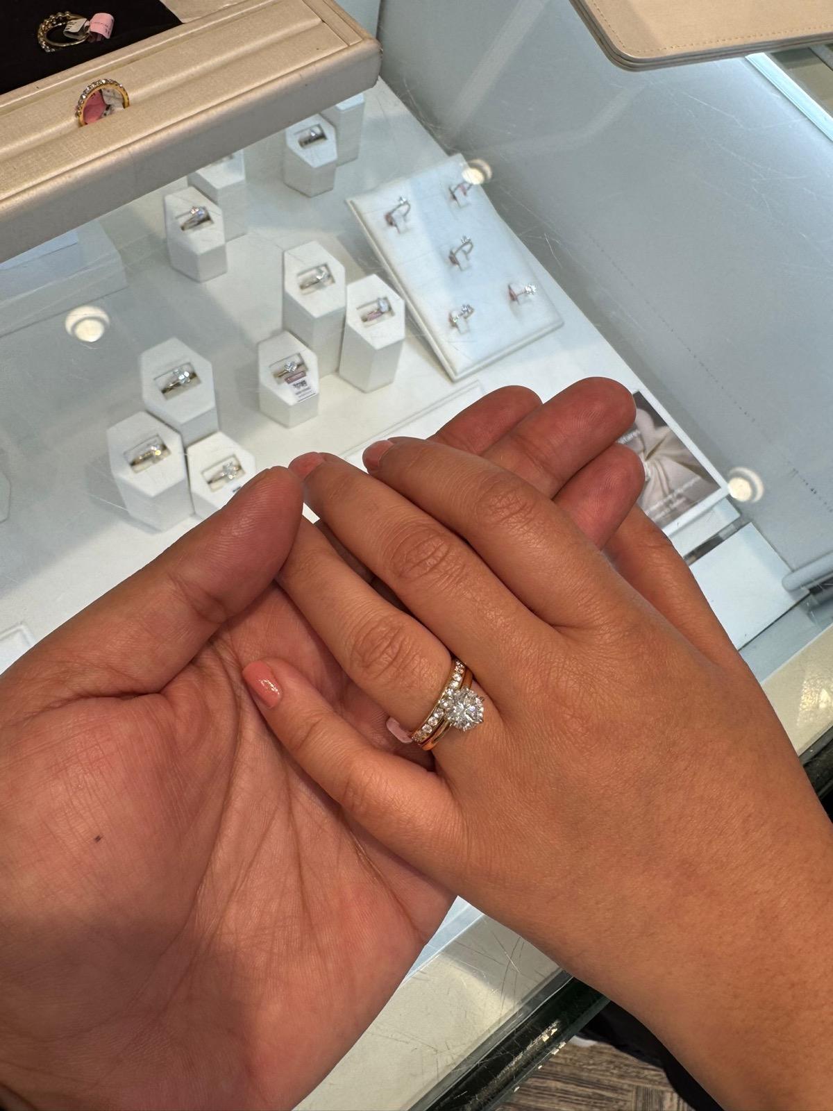 A photograph a client sent us of a ring she had seen in a shop