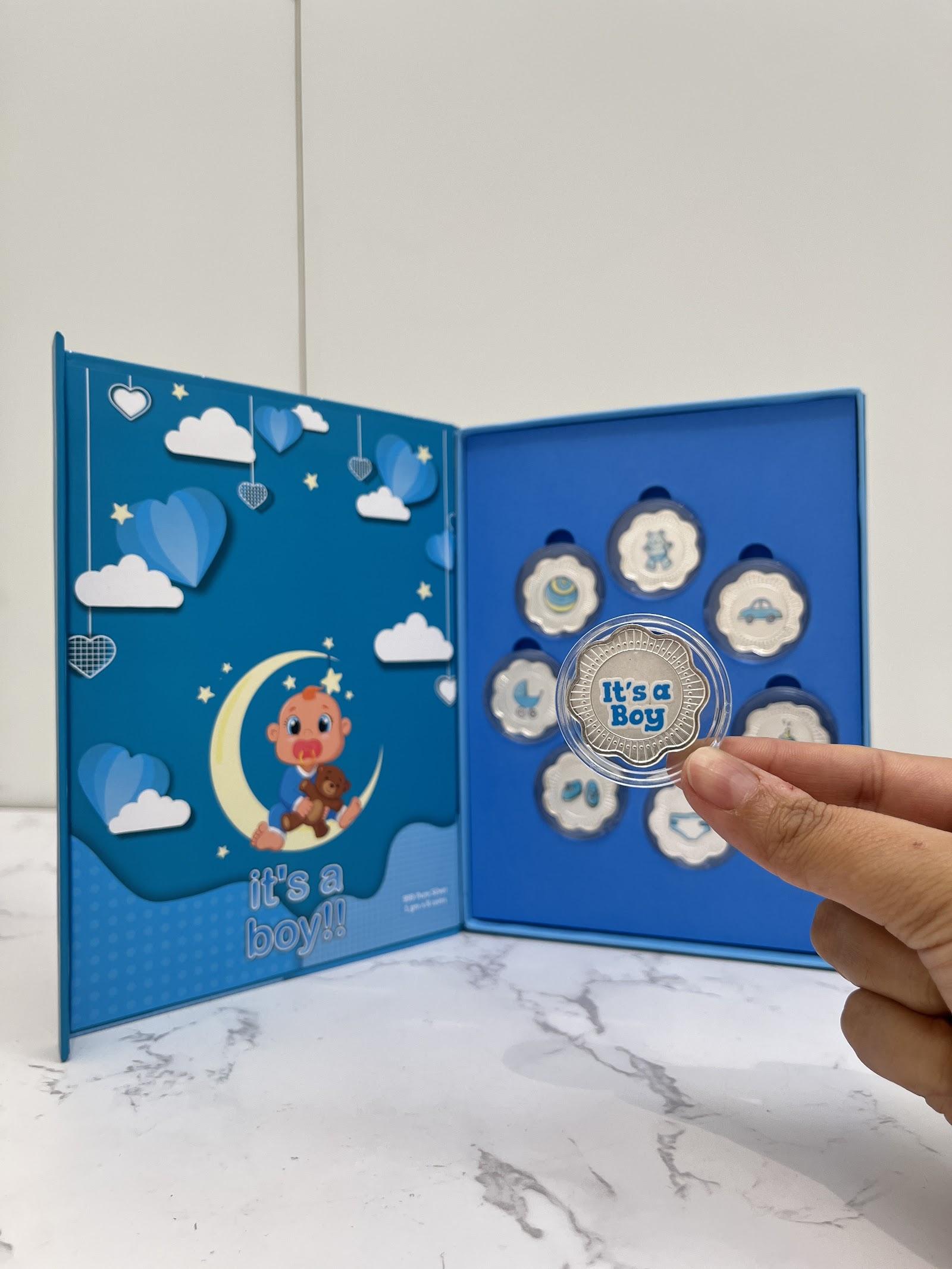 Silver It's a Boy Coin Set, sterling silver
