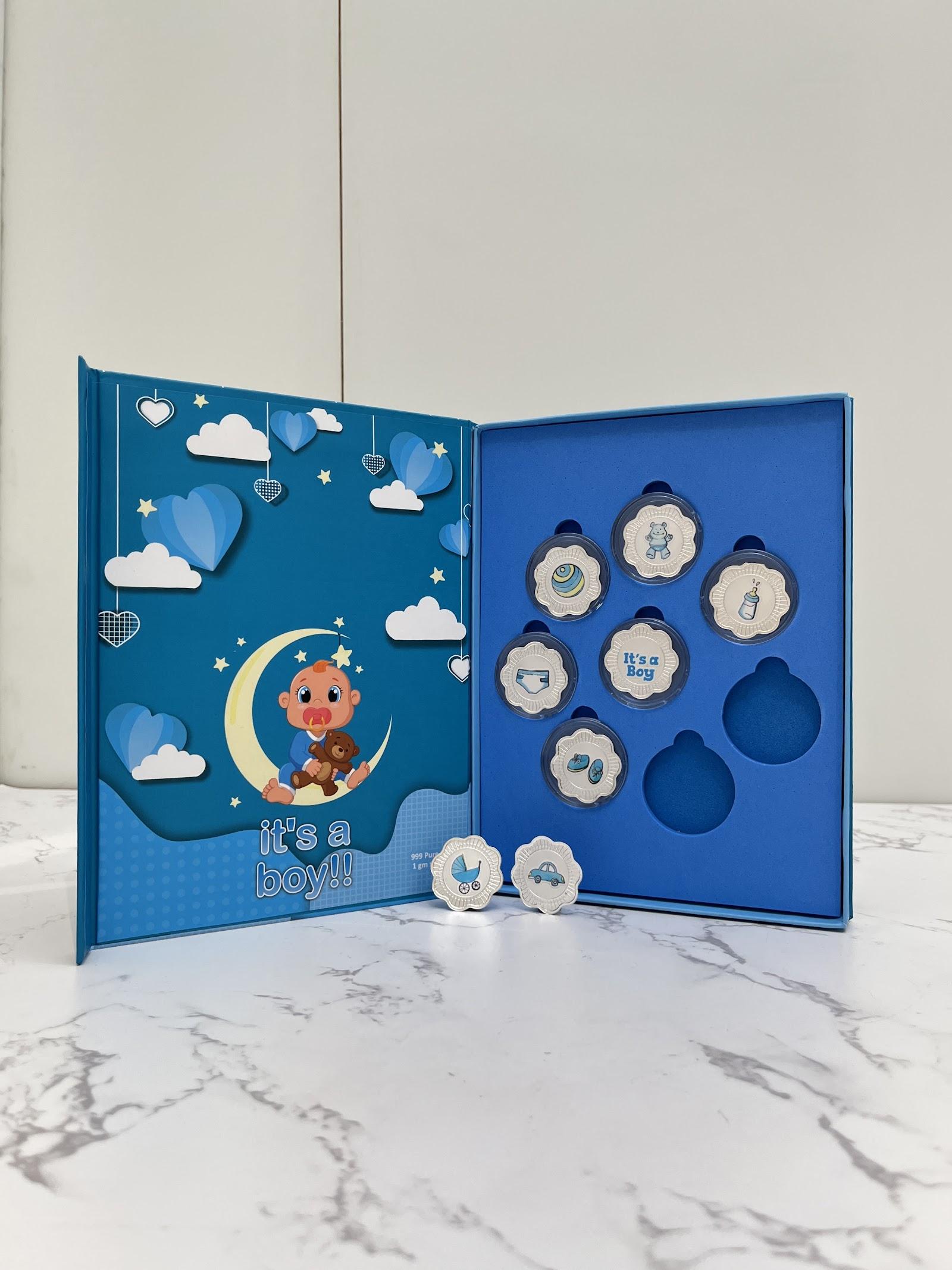 Silver It's a Boy Coin Set, sterling silver