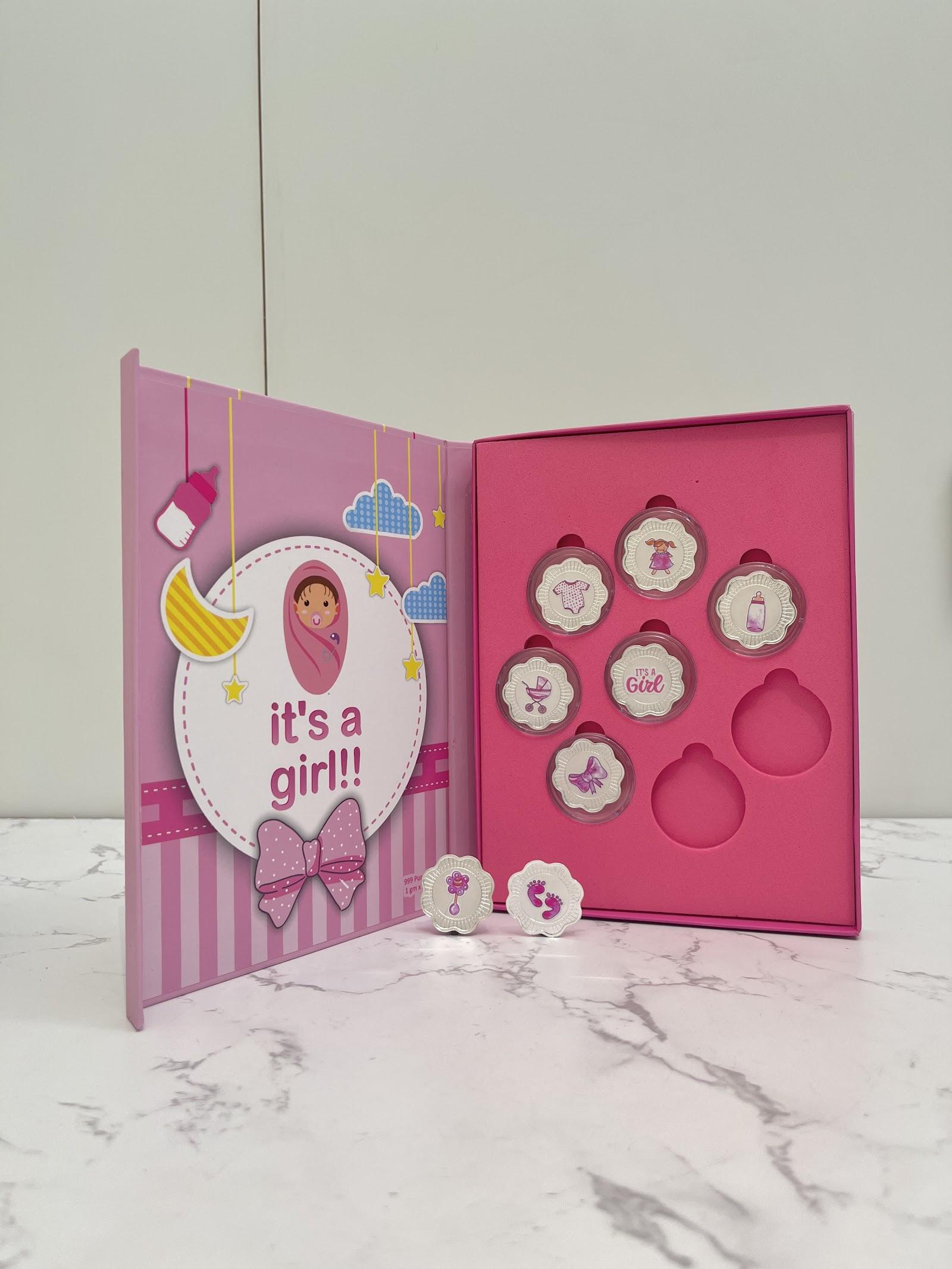 Silver It's a Girl Coin Set, sterling silver