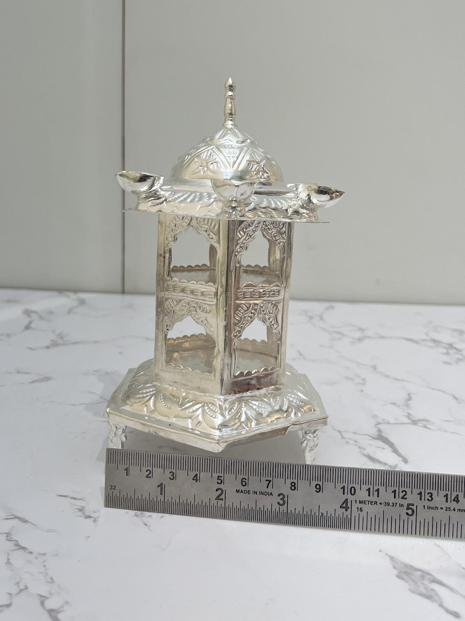 Silver Temple Diya, sterling silver
