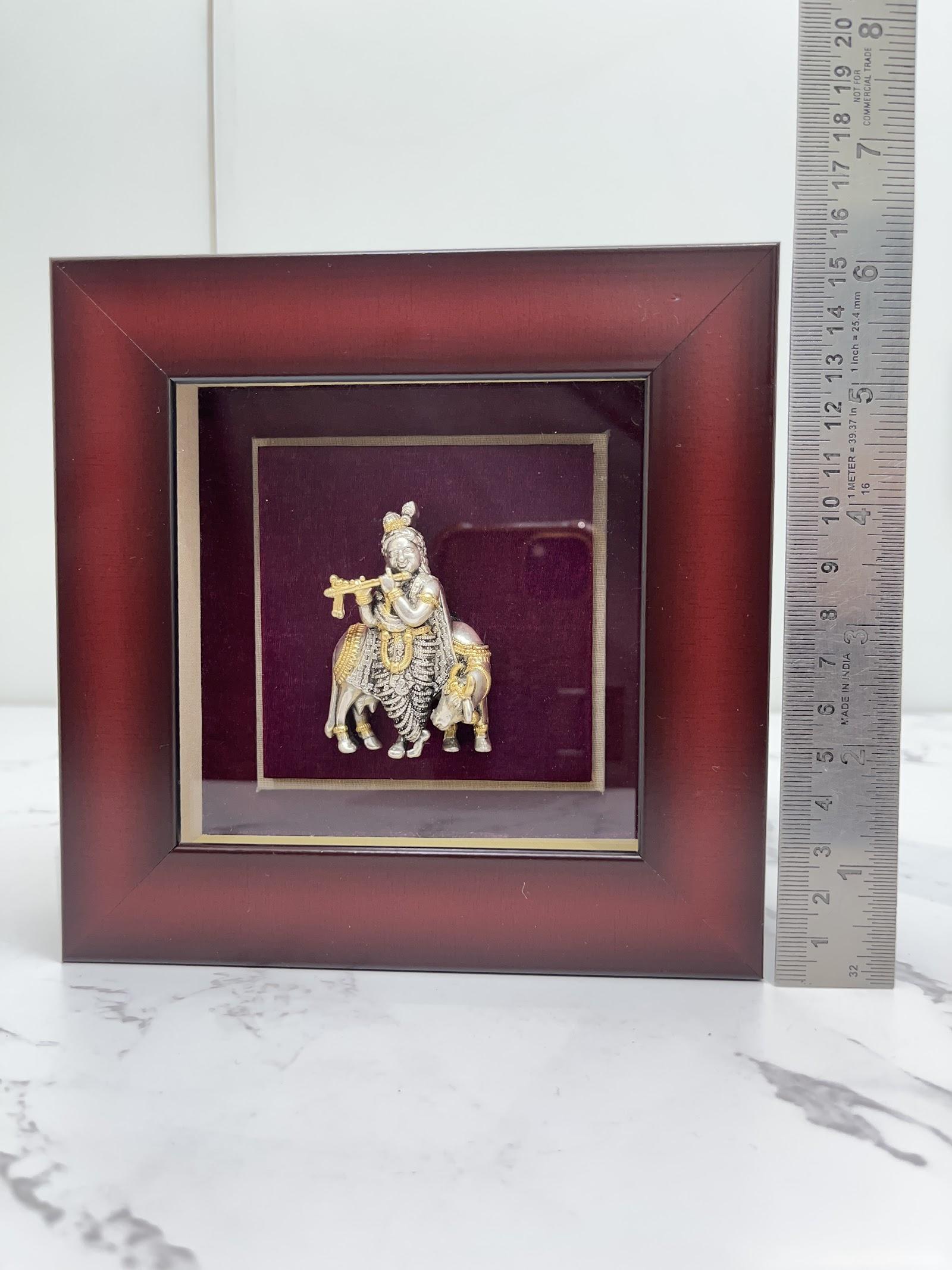 Silver Krishna Frame, sterling silver
