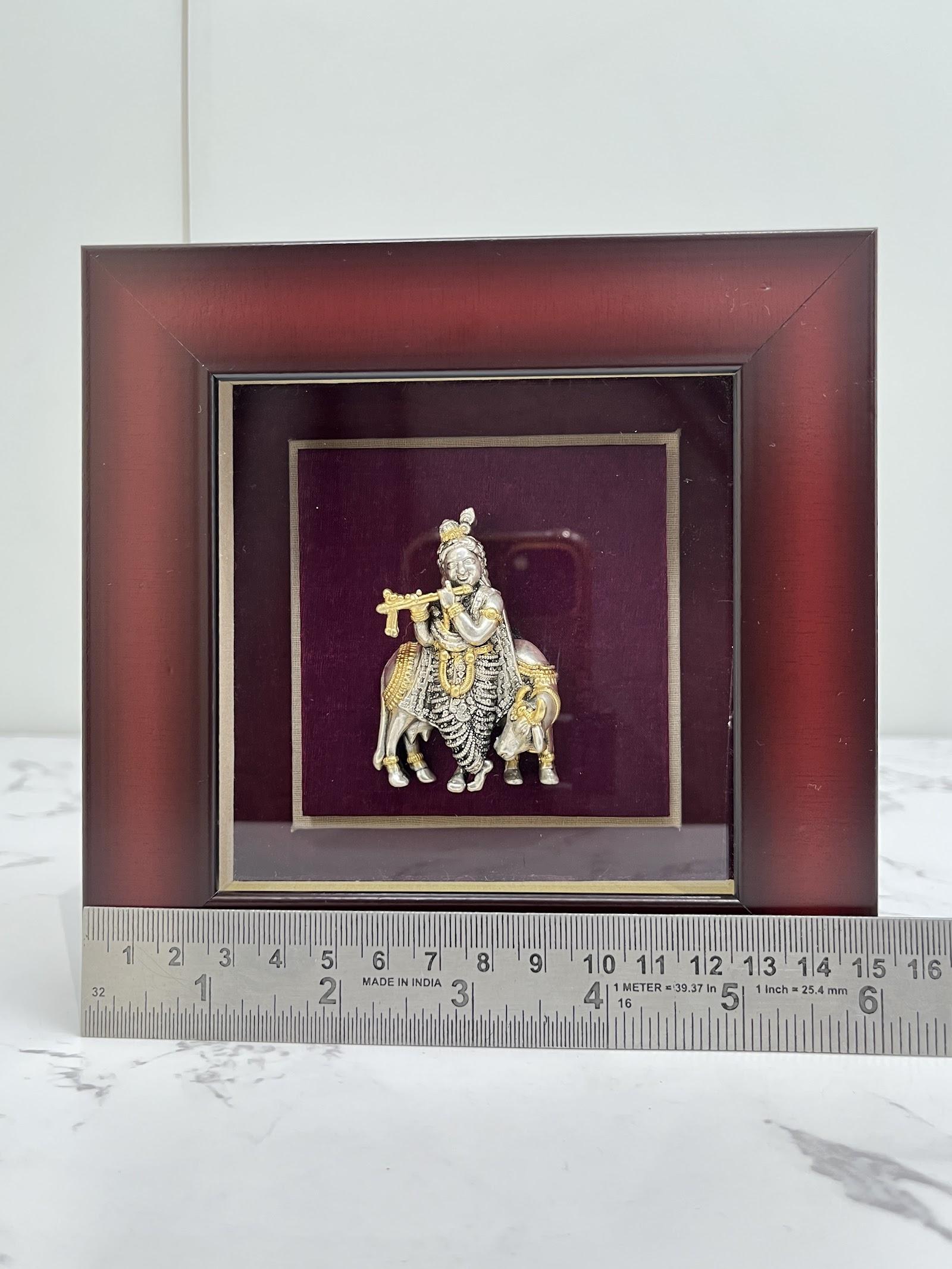 Silver Krishna Frame, sterling silver