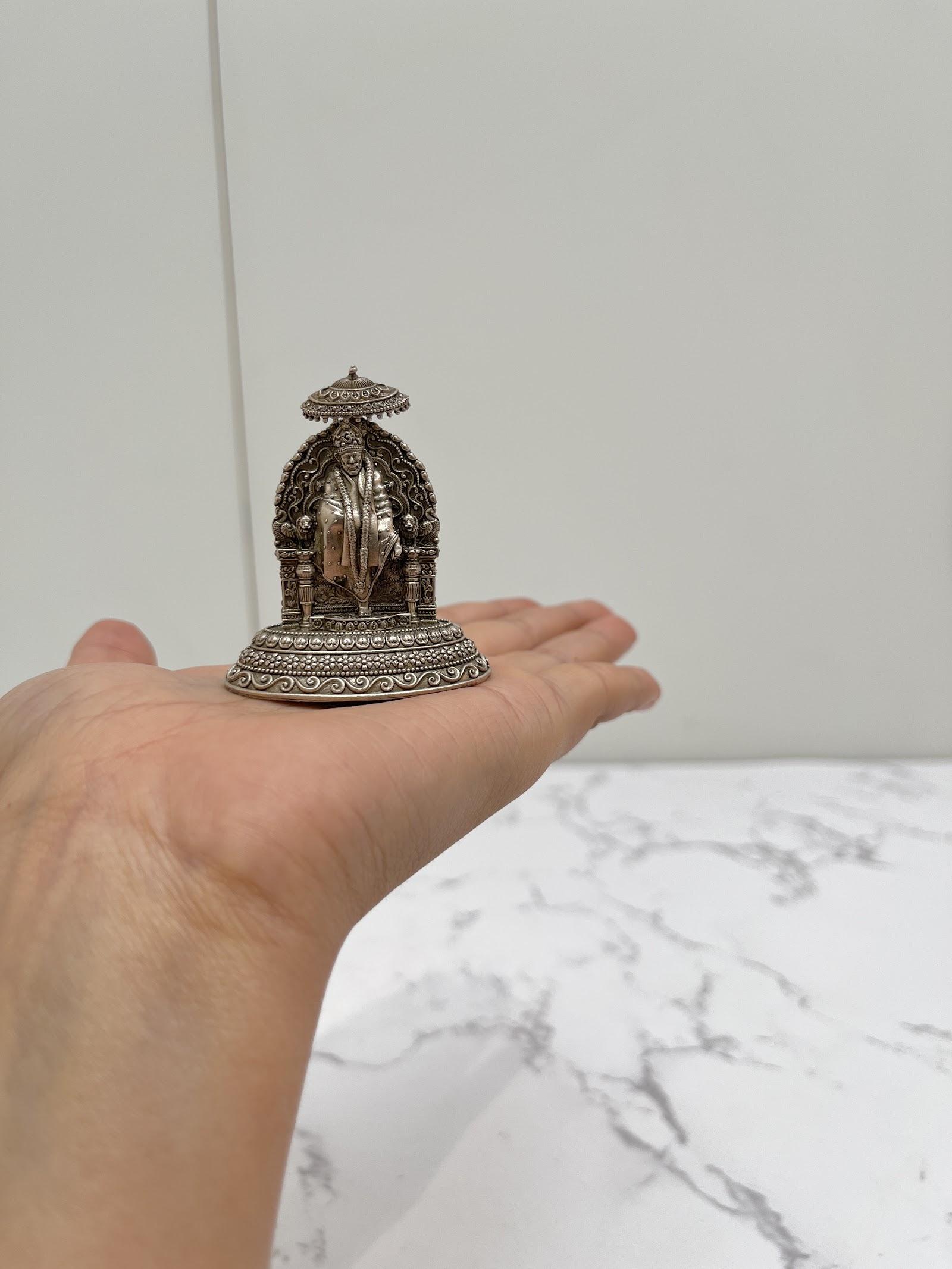 Silver Sai Baba Idol, sterling silver